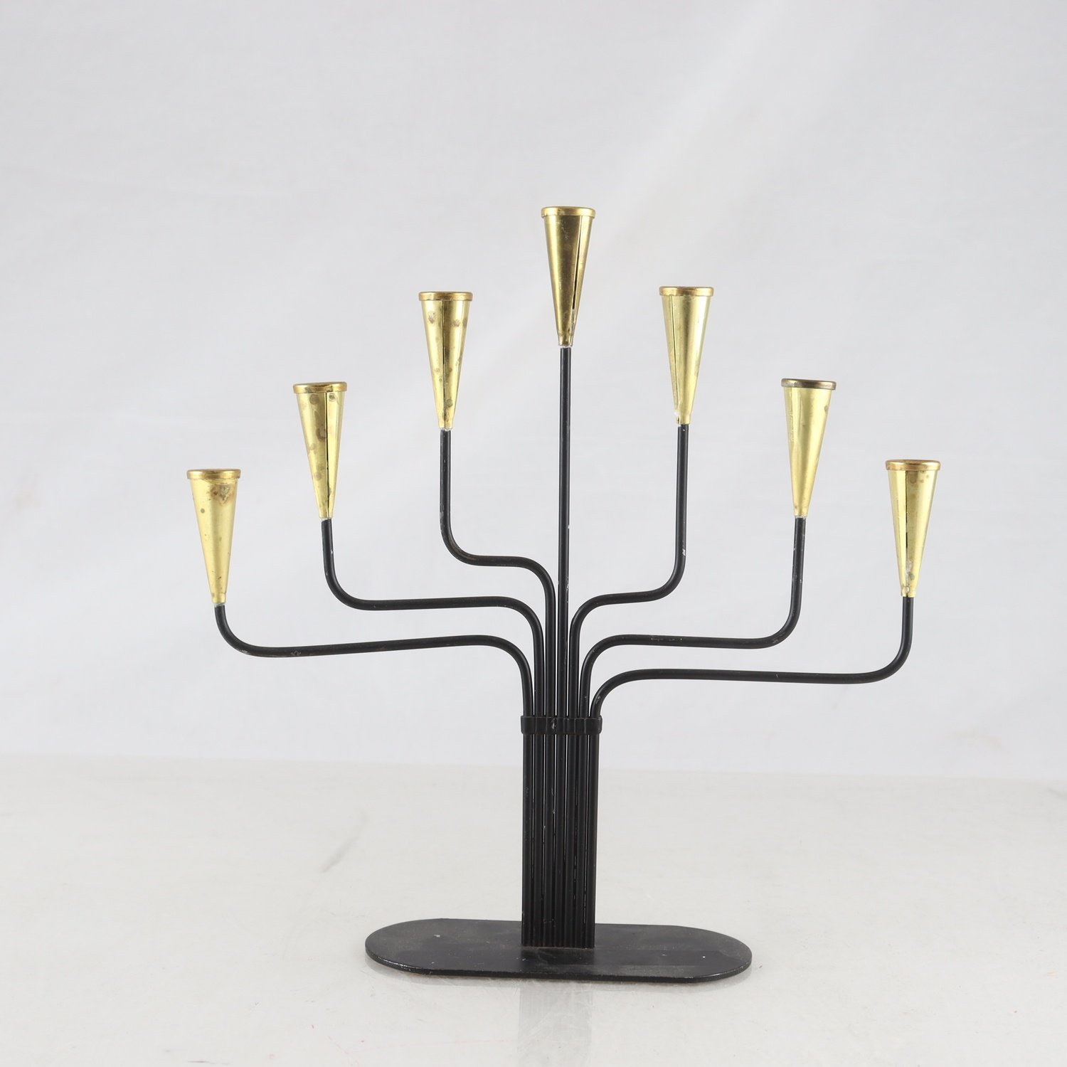 Ljusstake, smidesjärn & mässing, Gunnar Ander, Ystad Metall