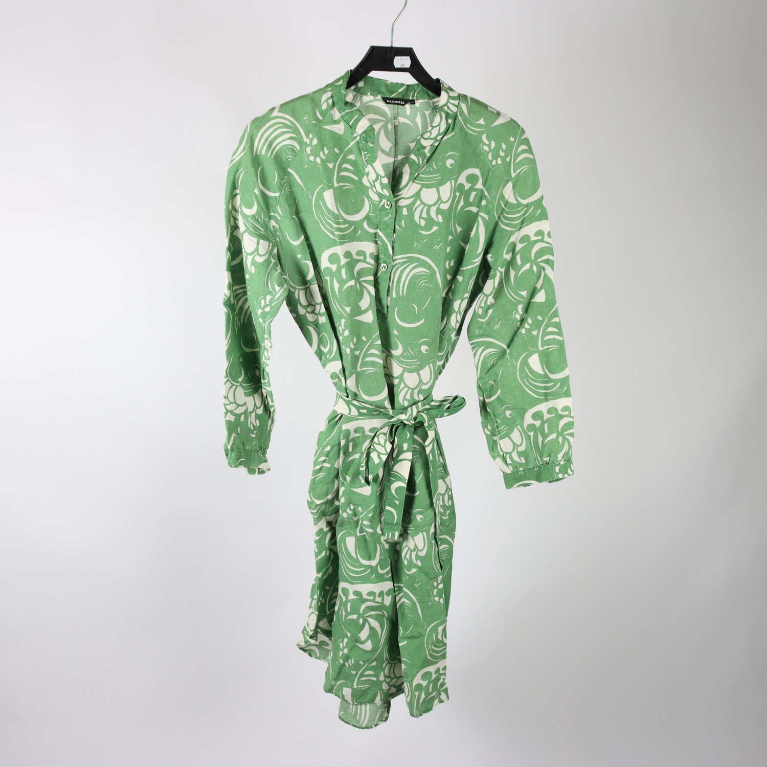 Klänning, Marimekko, grön, vit, stl. 40