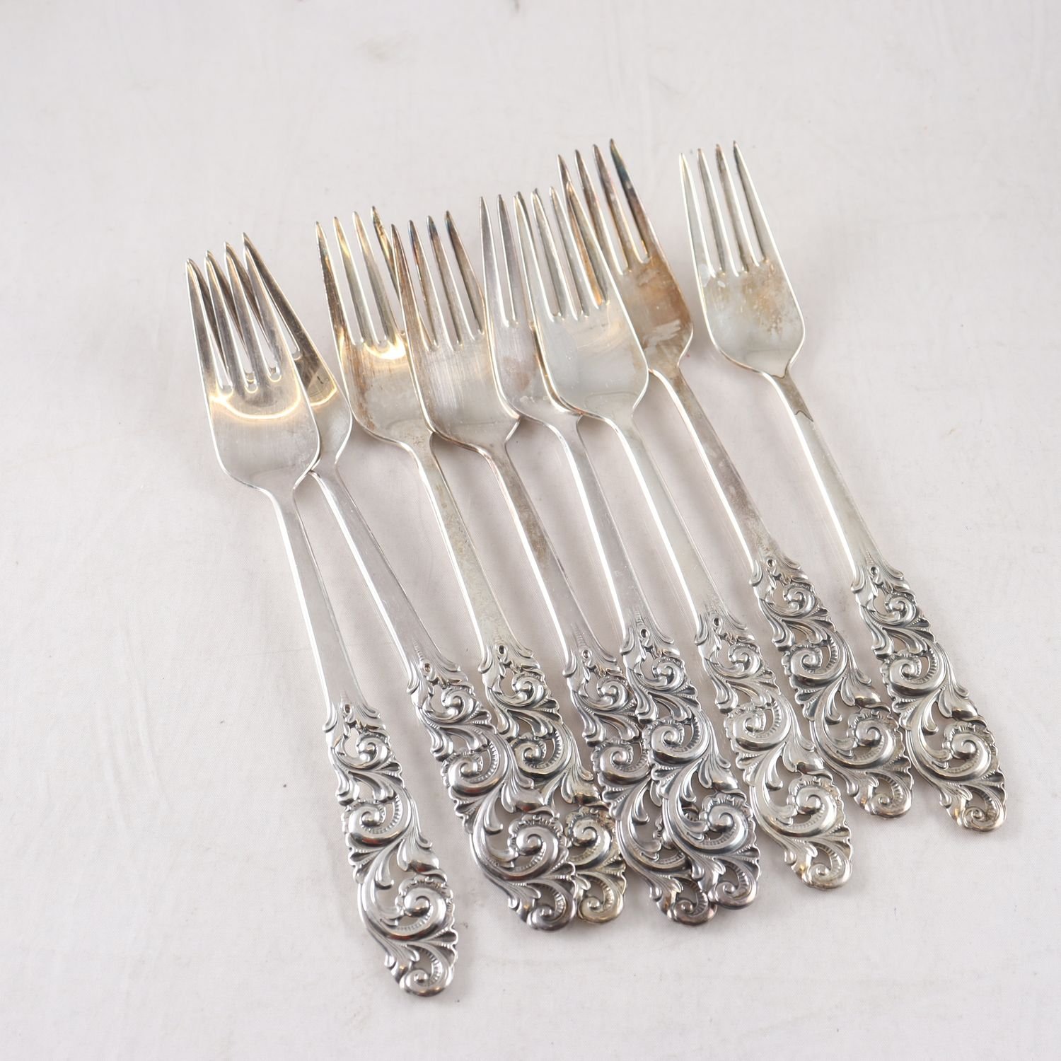 Gafflar, silver, 830, Bröderna Mylius, Norge, 8 st