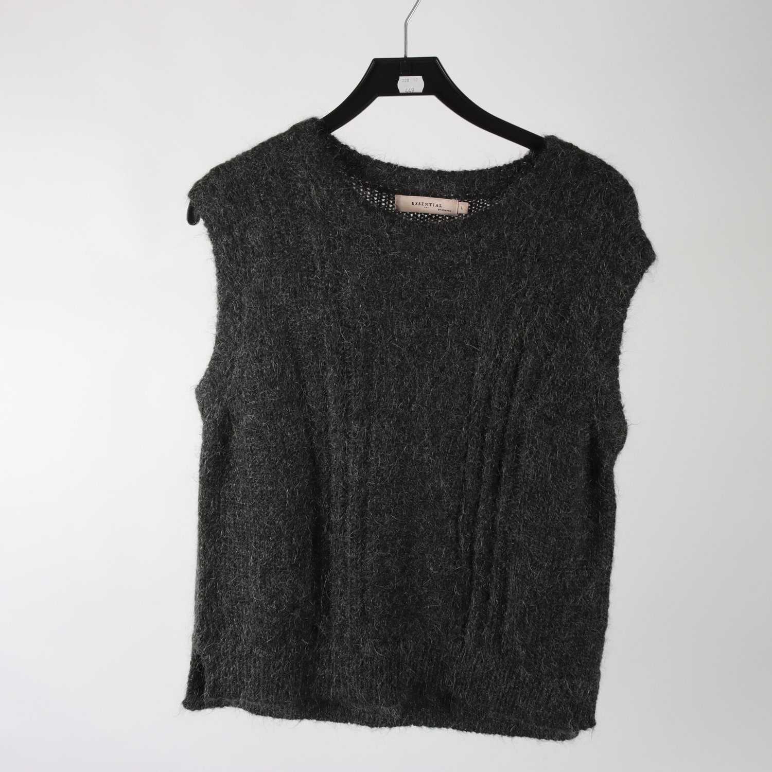 Väst, Essential x Noa Noa, grå, 38% mohair, stl. L.