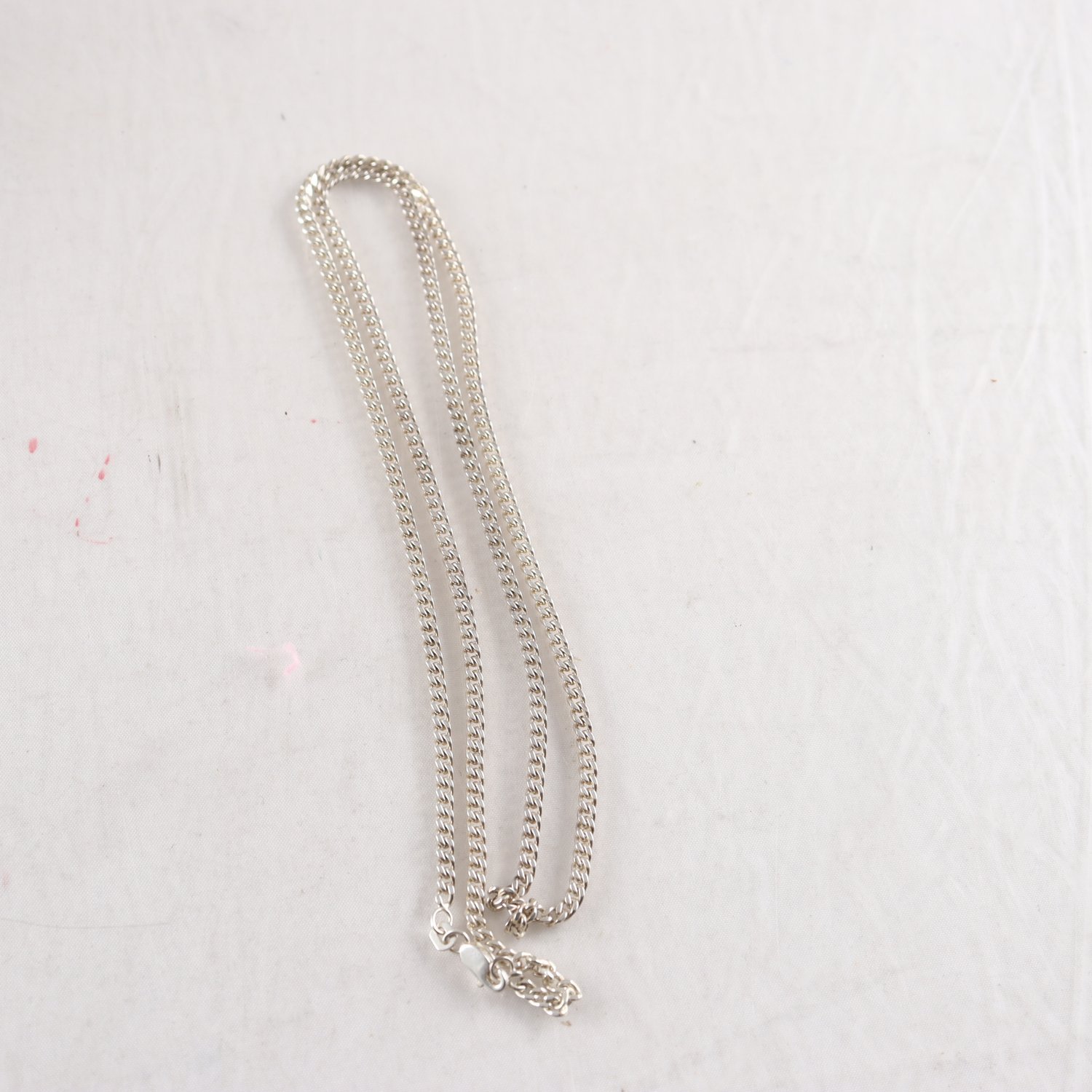 Halsband, kedja, pansarlänk, silver 925, lång, vikt: 20,2 g