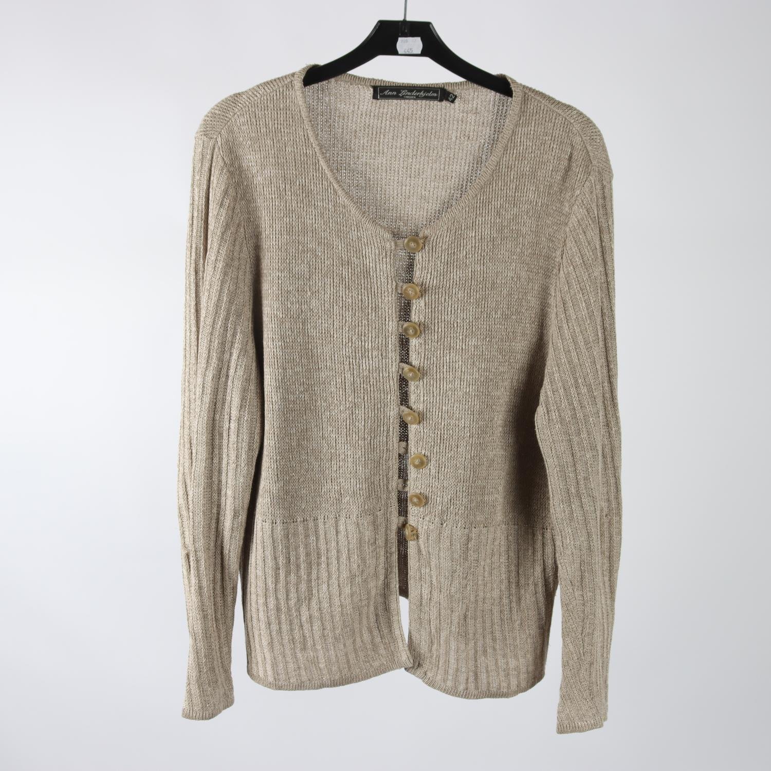 Kofta, Ann Linderhjelm, beige, 70% lin, stl. 42.