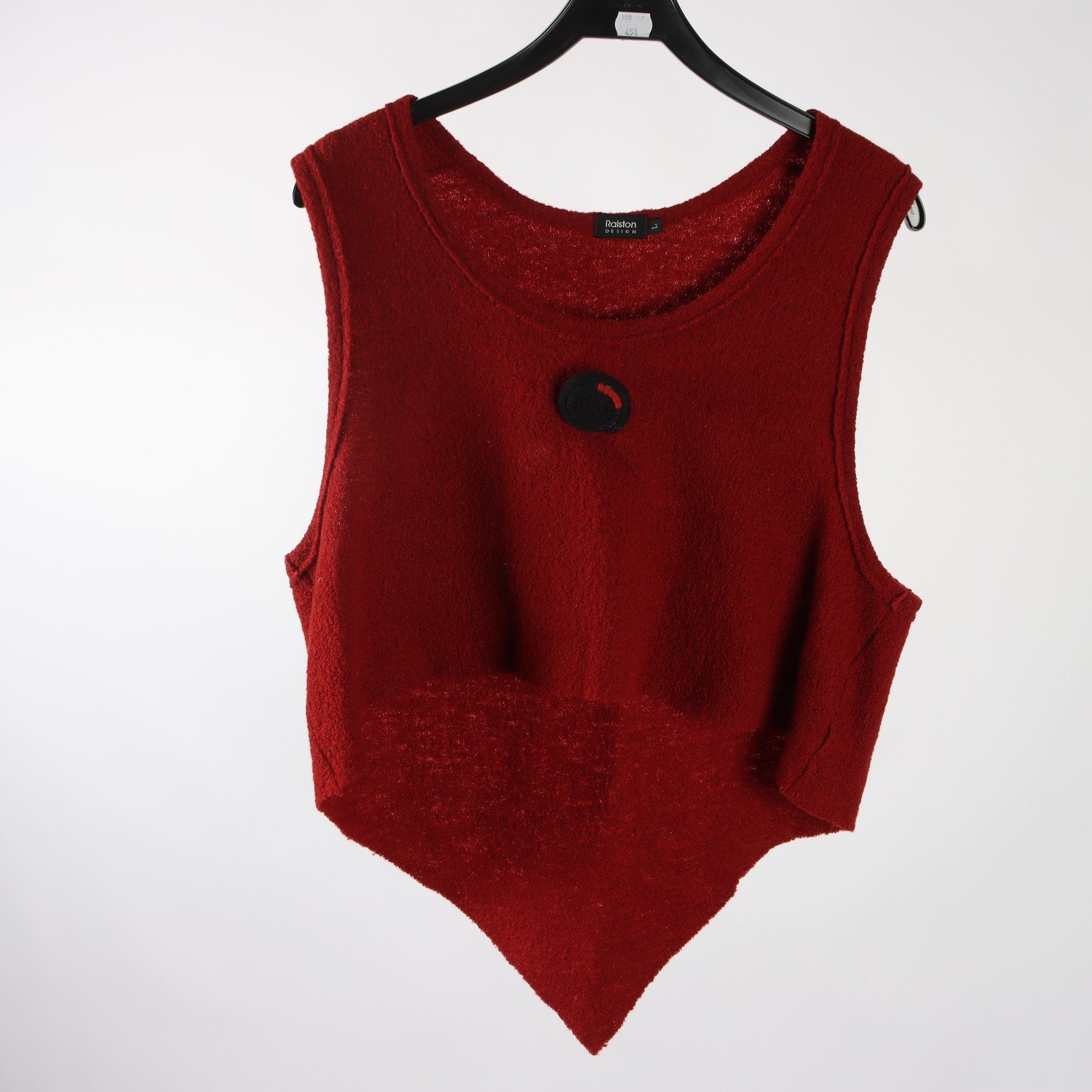 Väst, Ralston, röd, ull, stl. L.