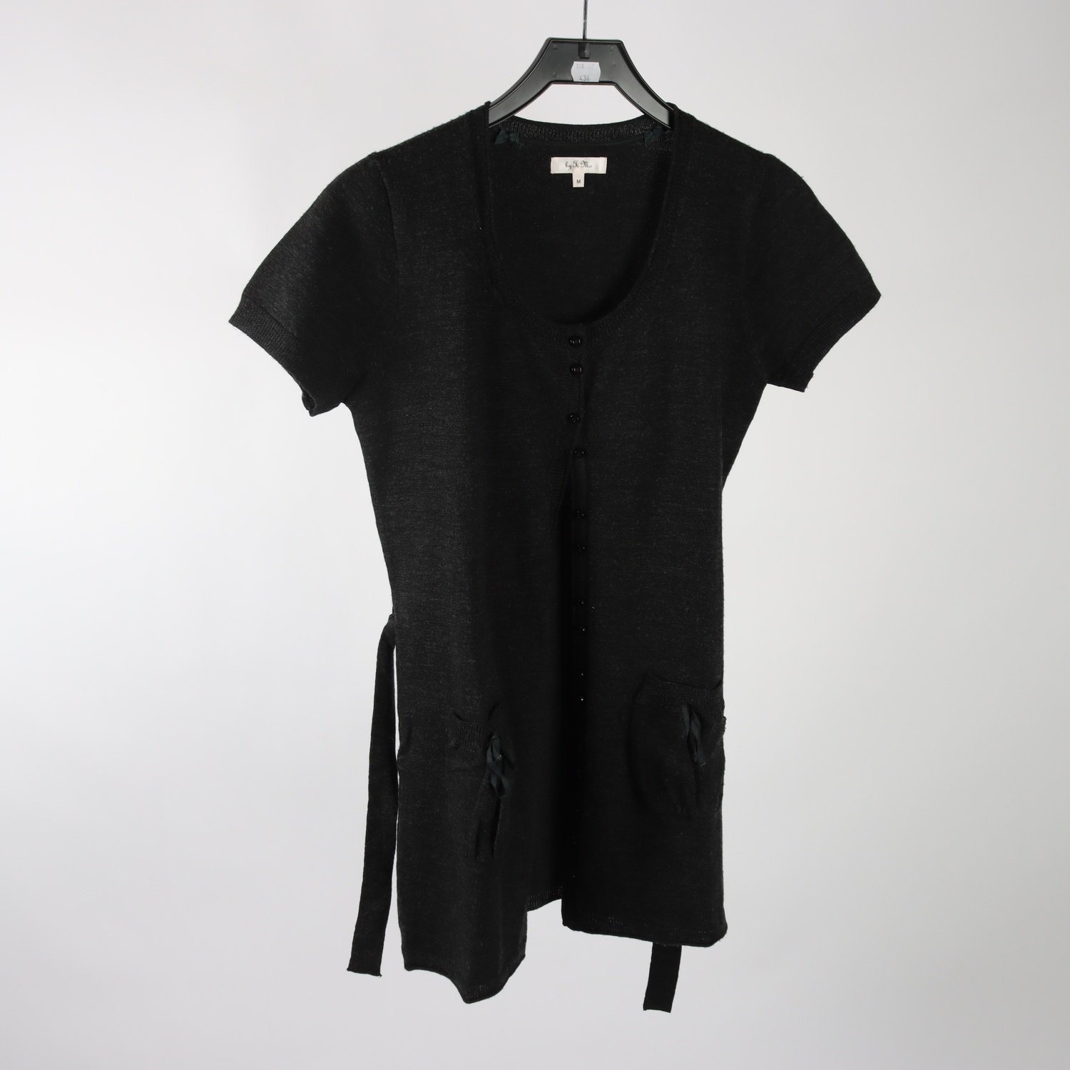 Kofta, By Ti Mo, svart, 80% ull, stl. M.