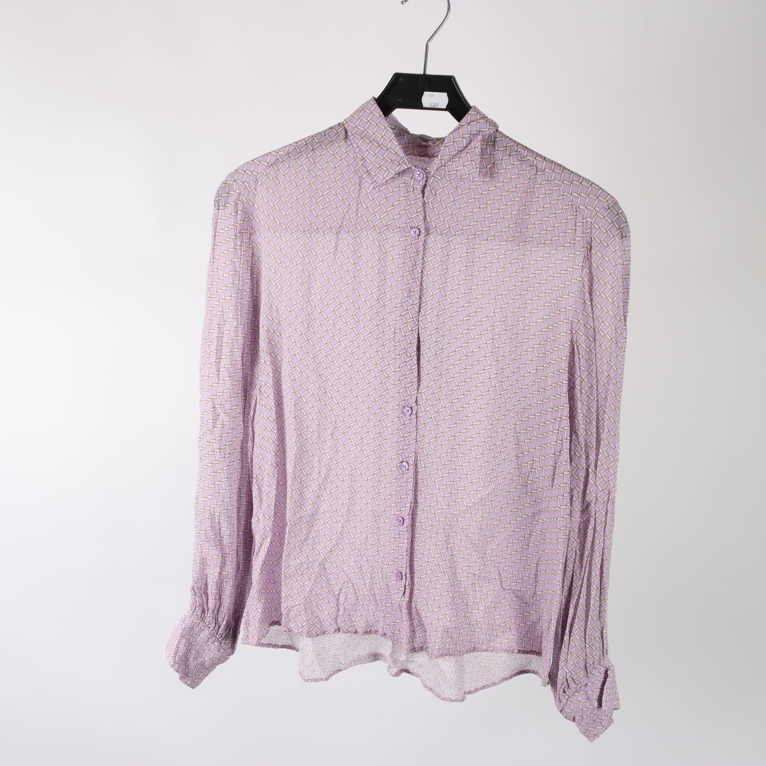 Blus, Stenströms, lila, mönstrad, stl. 38.