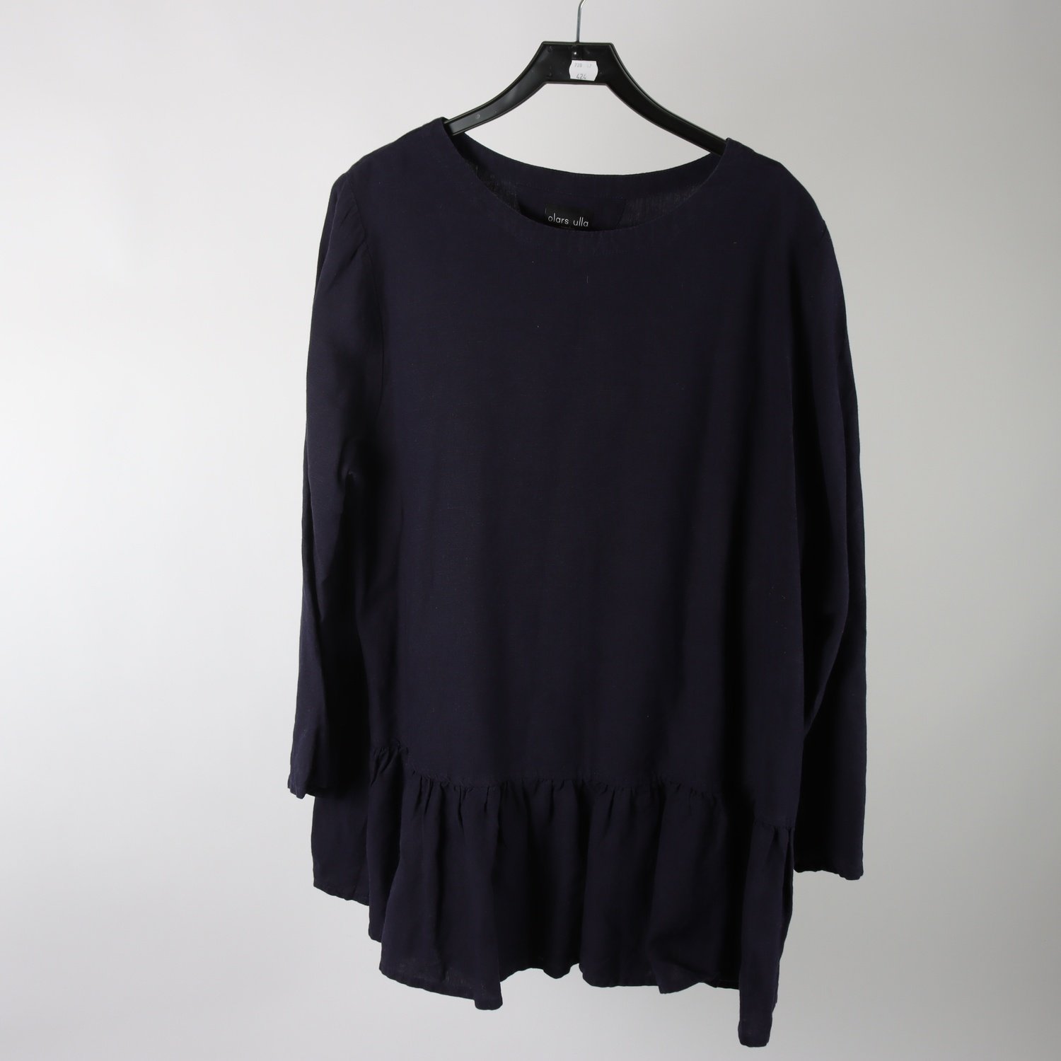 Blus/tunika, Olars Ulla, blå, lin, stl. ca. L/XL