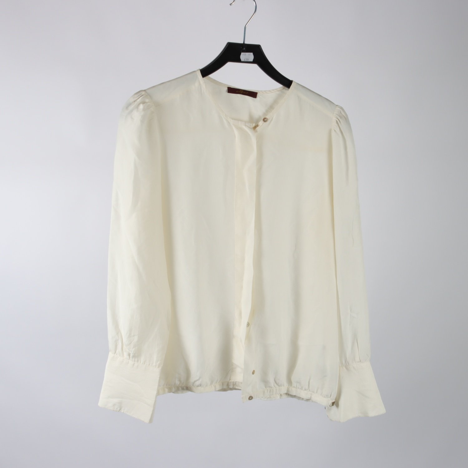 Blus, Okänd, offwhite, 100% silke, stl. L.