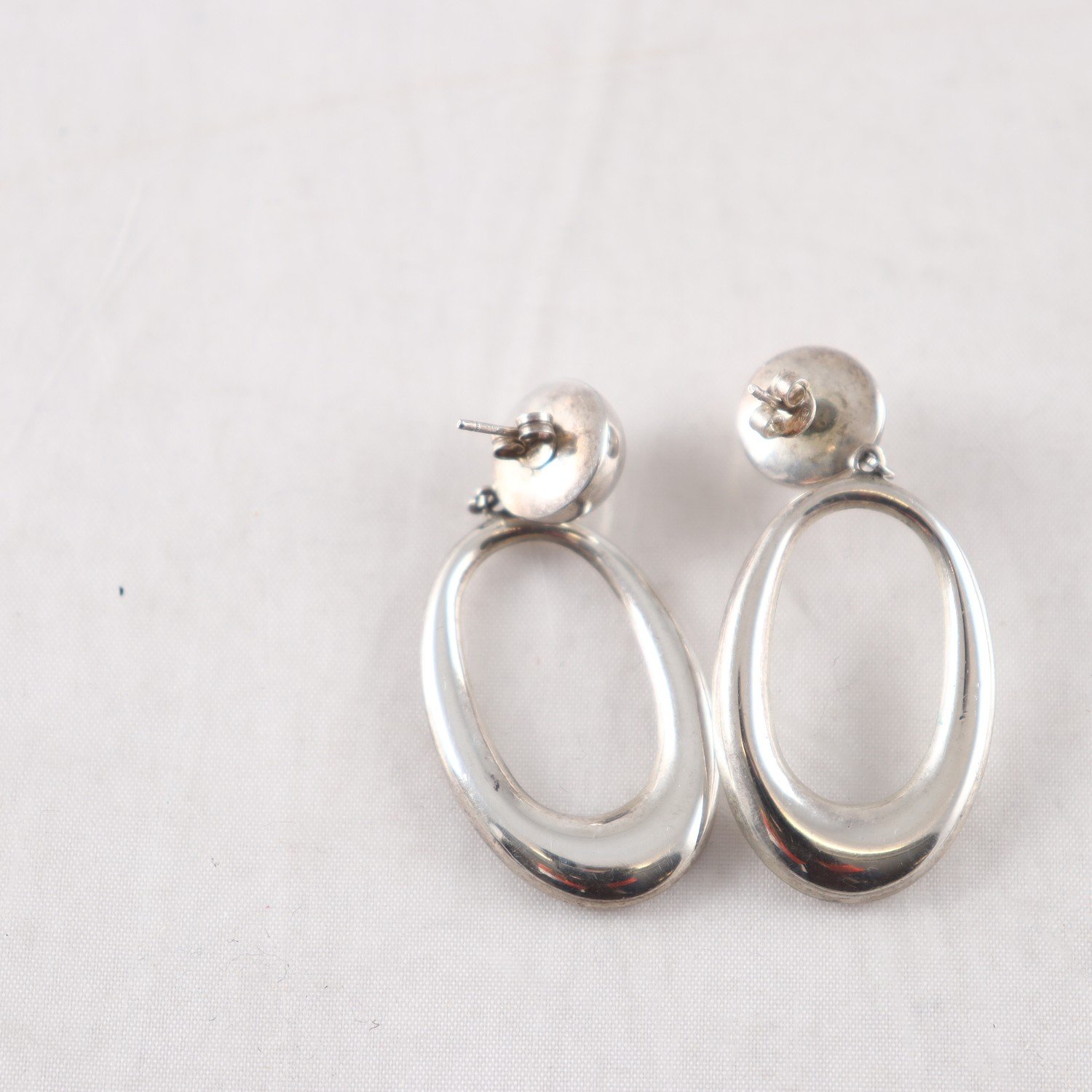Örhängen, silver, ovaler, vikt: 7,5 g