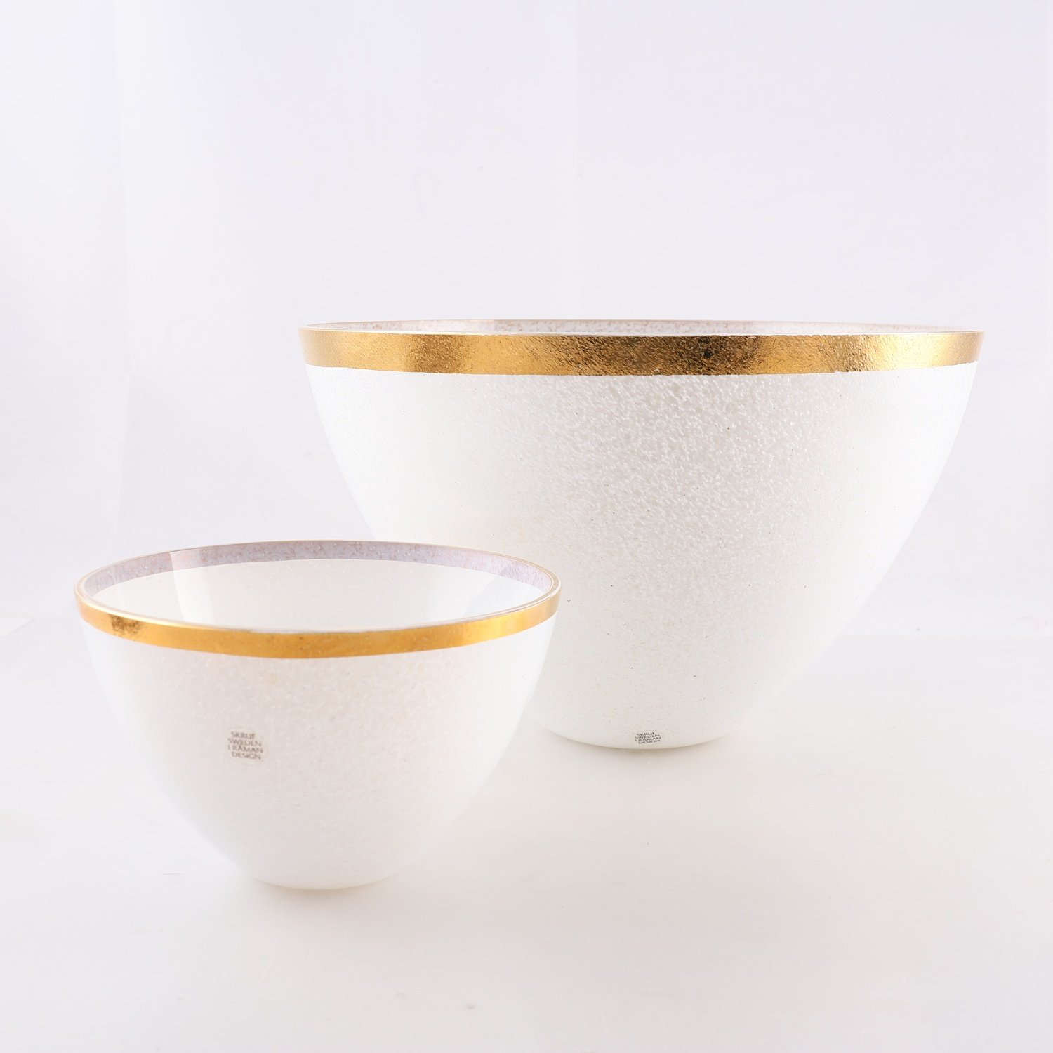 Skålar, Skruf Sweden, Ingegerd Råman, glas, 2 st. Samfraktas ej.