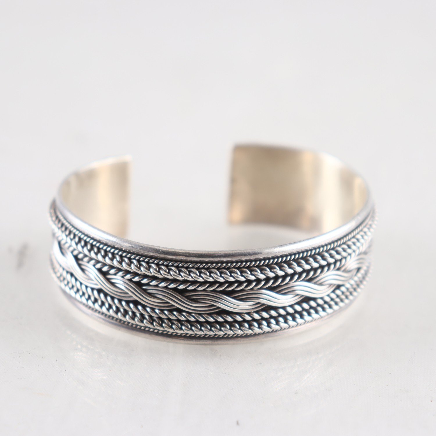 Armband, cuff, silver 925, vintage, vikt: 36,8 g