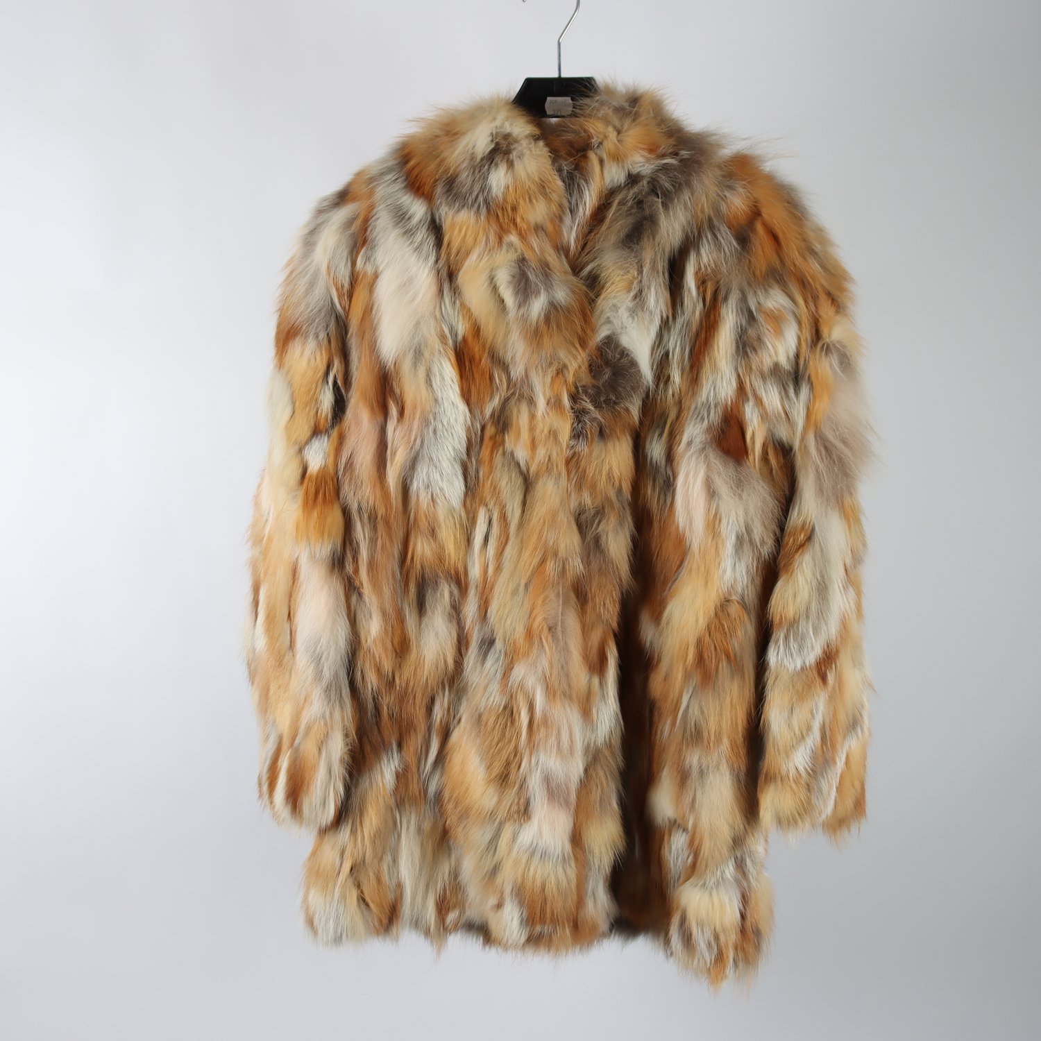 Pälsjacka, Okänd, beige, brun, äkta, stl. ca. M/L