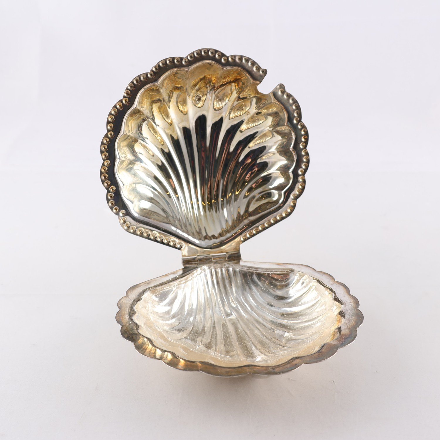 Kaviarskål, snäcka, nysilver