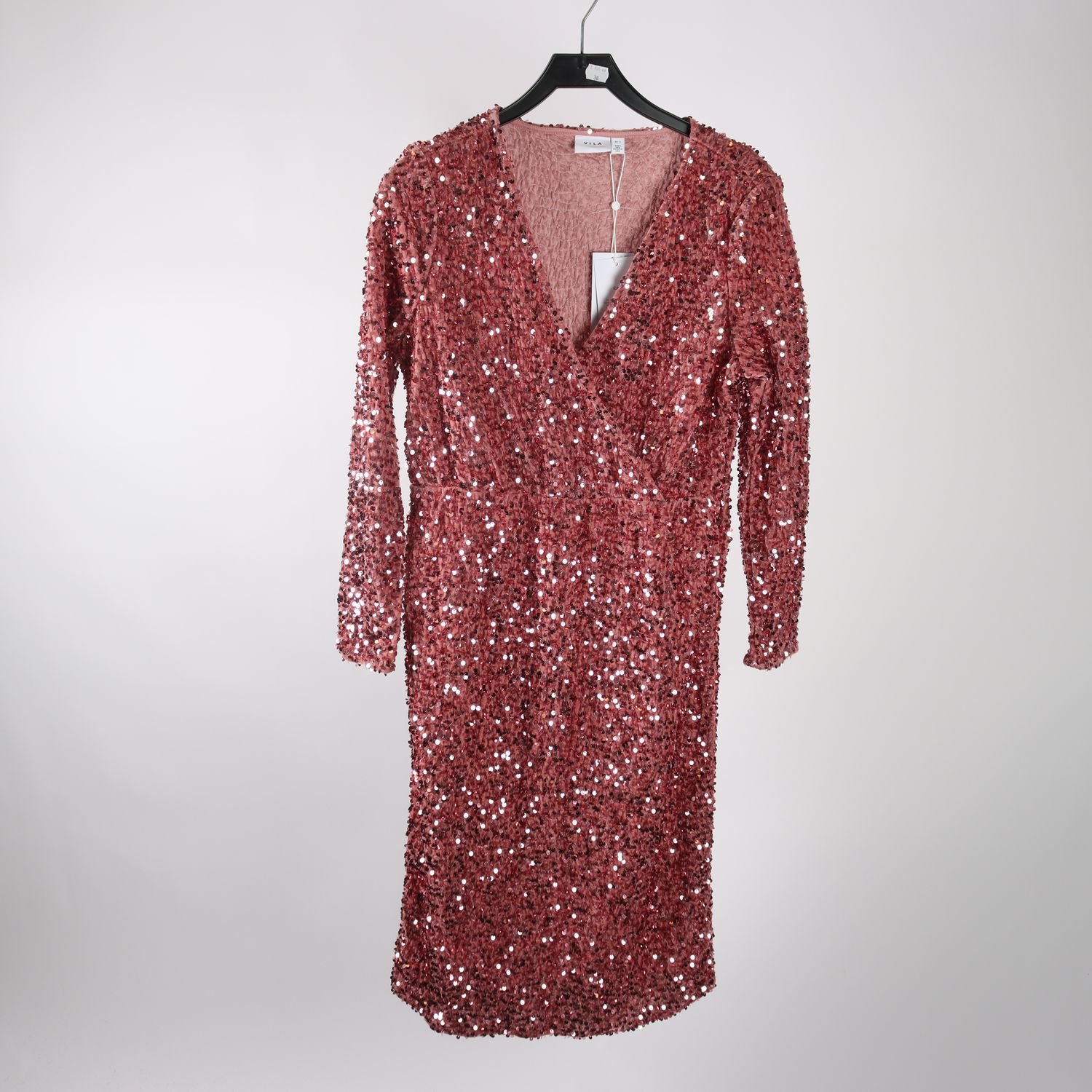 Klänning, Vila, roa, paljetter, stl. L