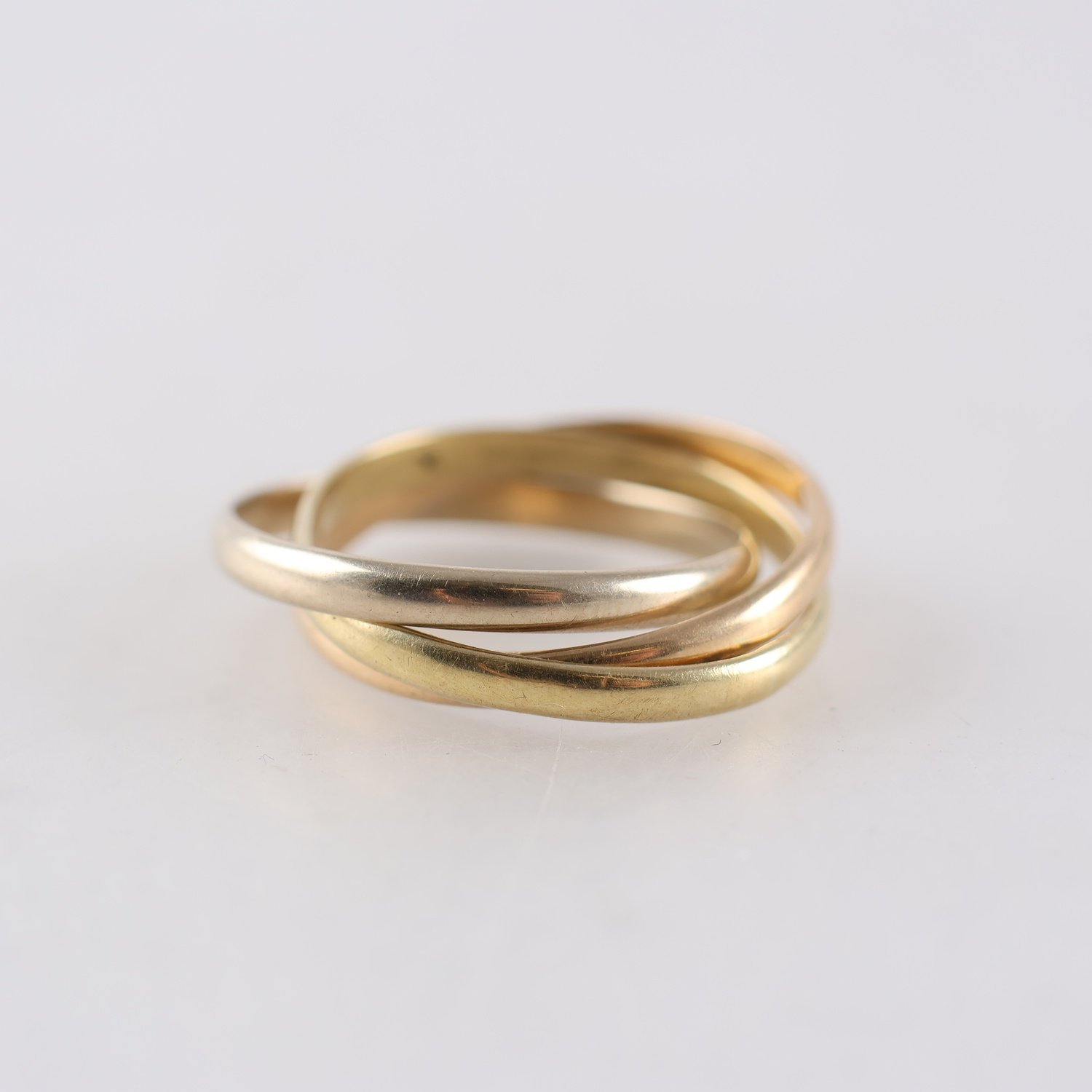 Ring, metall, trefärgad