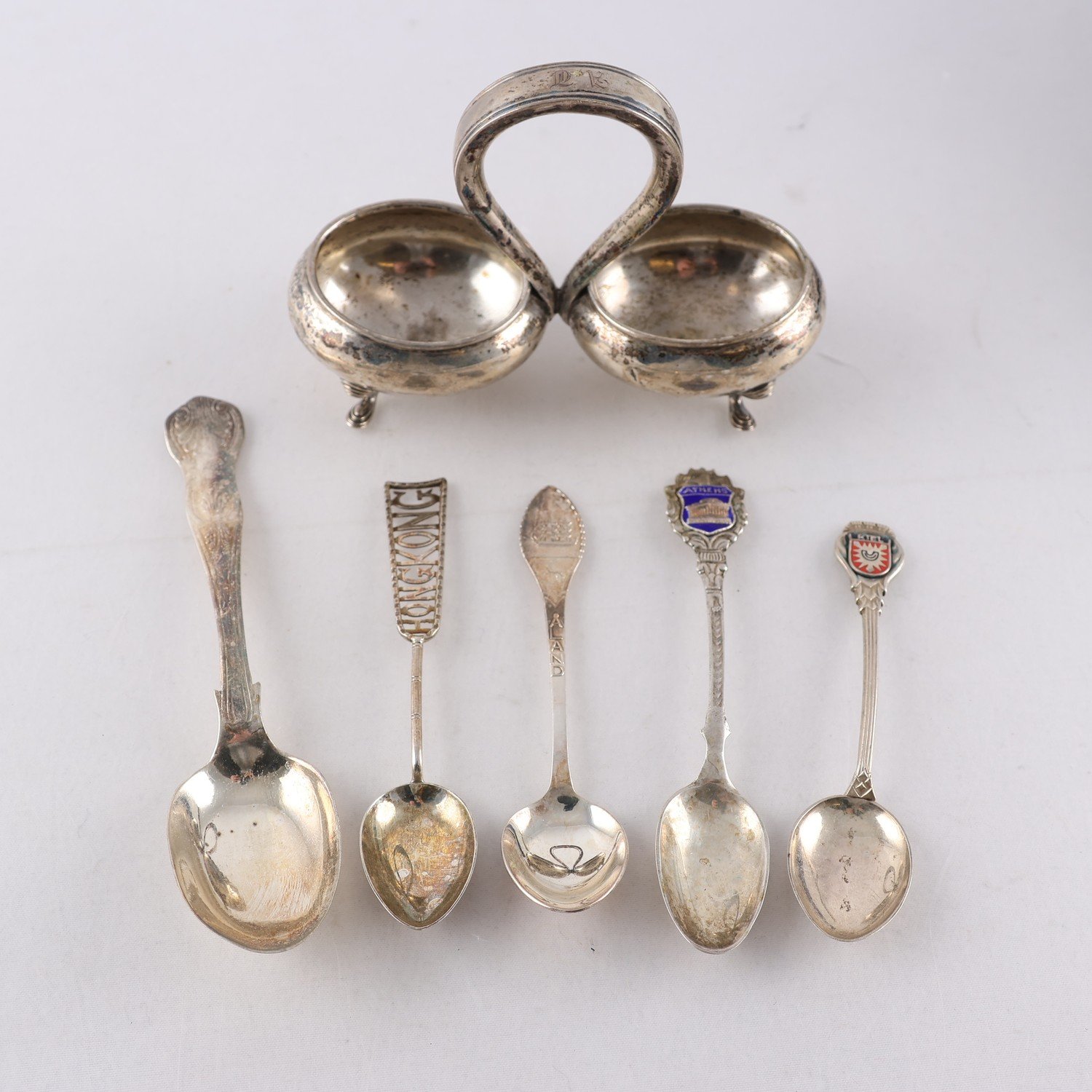 Silver, utländska stämplar, Finland, England m.m, vikt: 130g