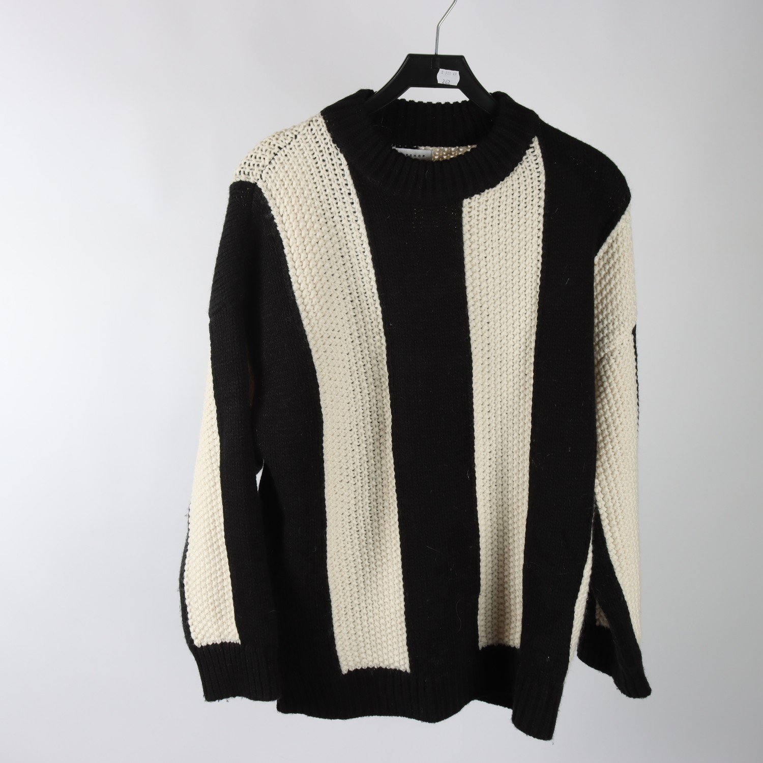 Tröja, Topshop, svart, vit, stl. 36/38