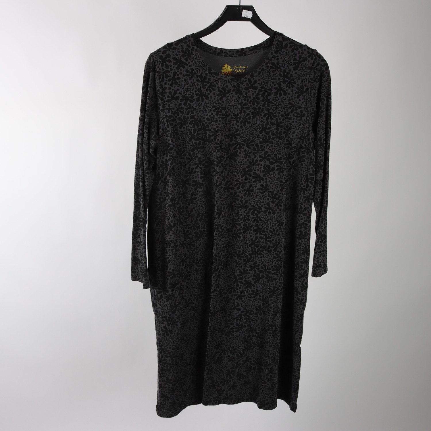 Klänning, Gudrun Sjödèn, svart, grå, mönstrad, stl. L