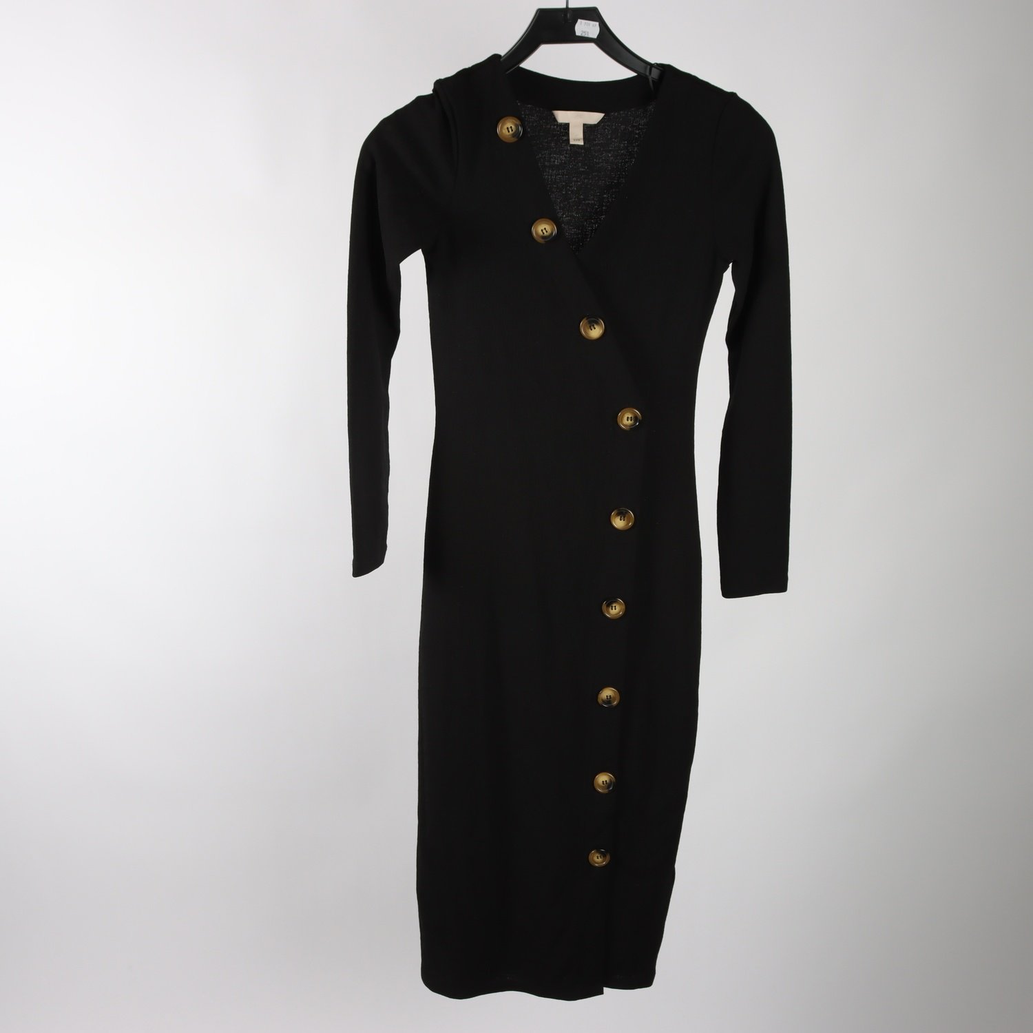 Klänning, H&M, svart, stl. 36