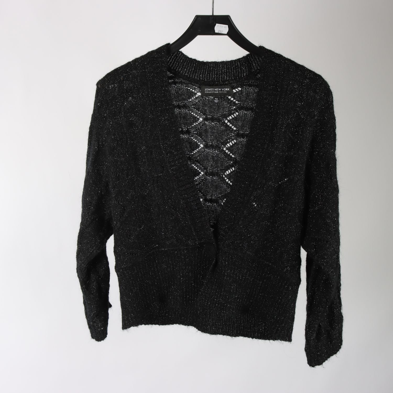 Kofta, Jones New York, svart, glittrig, stl. M