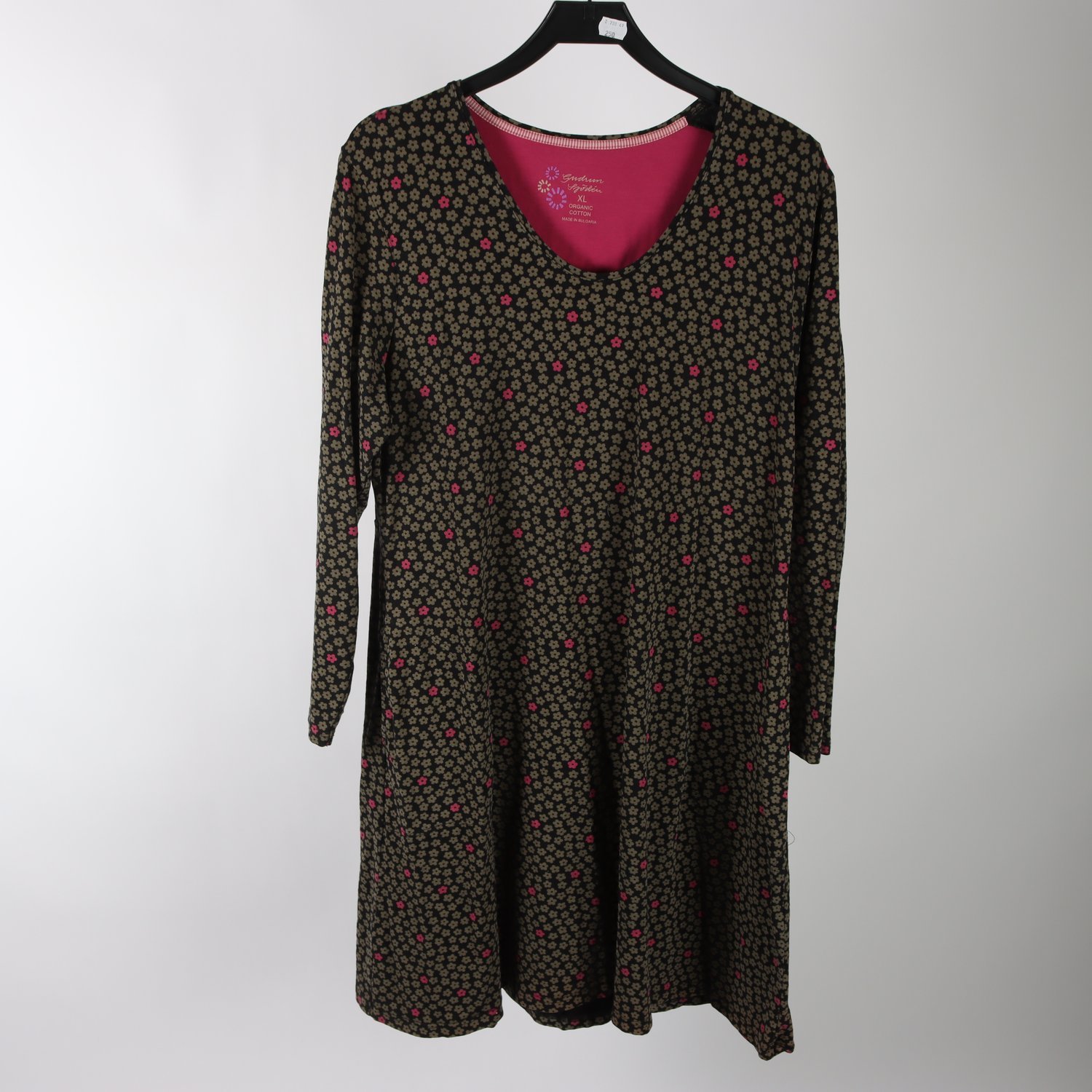 Klänning, Gudrun Sjödèn, svart, blommig, stl. XL