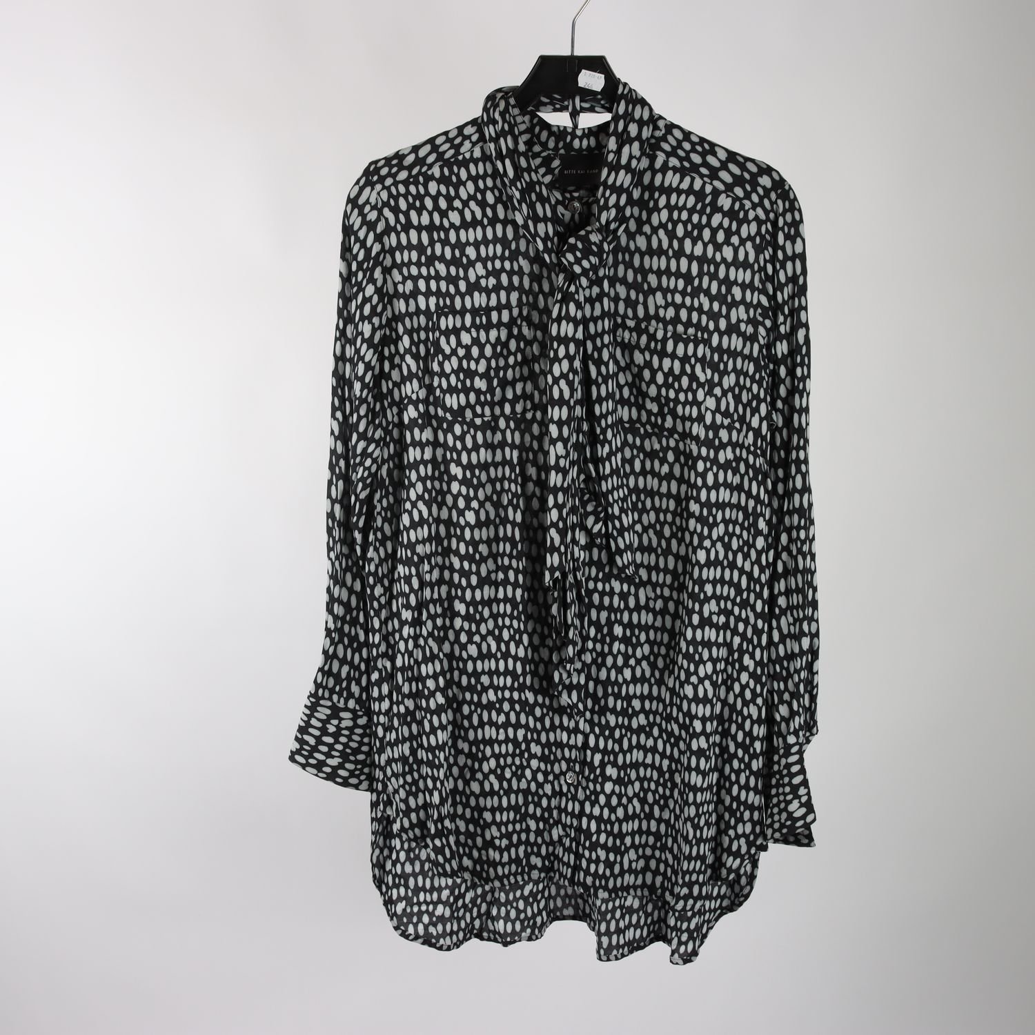 Blus, Bitte Kai Rand, svart, mönstrad, stl. 38