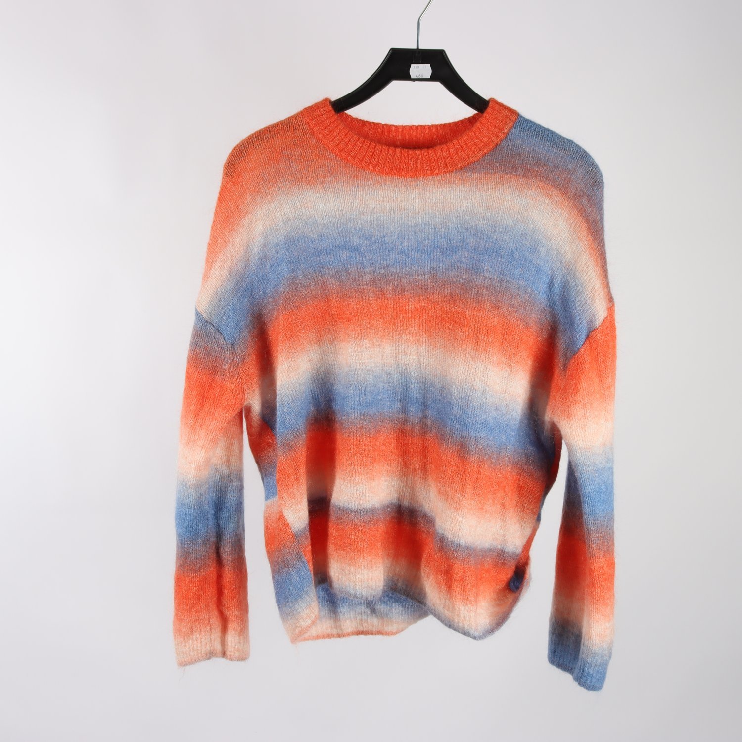 Tröja, Arket, orange, blå, ullmix, stl. M.