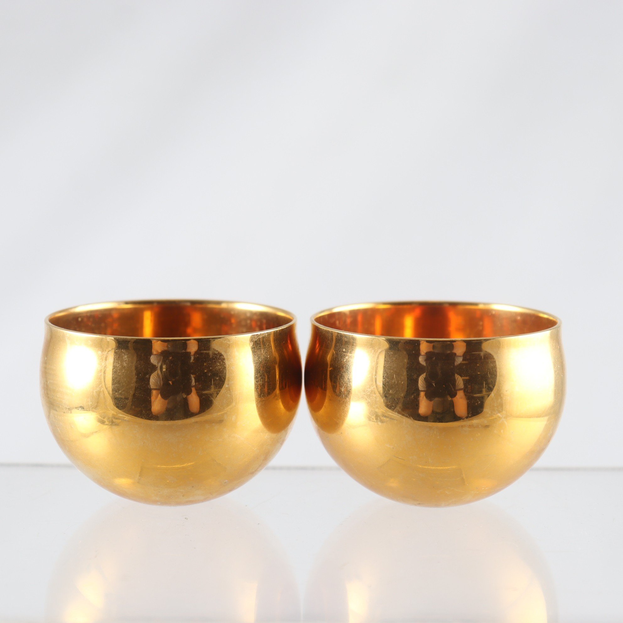 Supkoppar, mässing, Pierre Forsell, Skultuna, 2 st