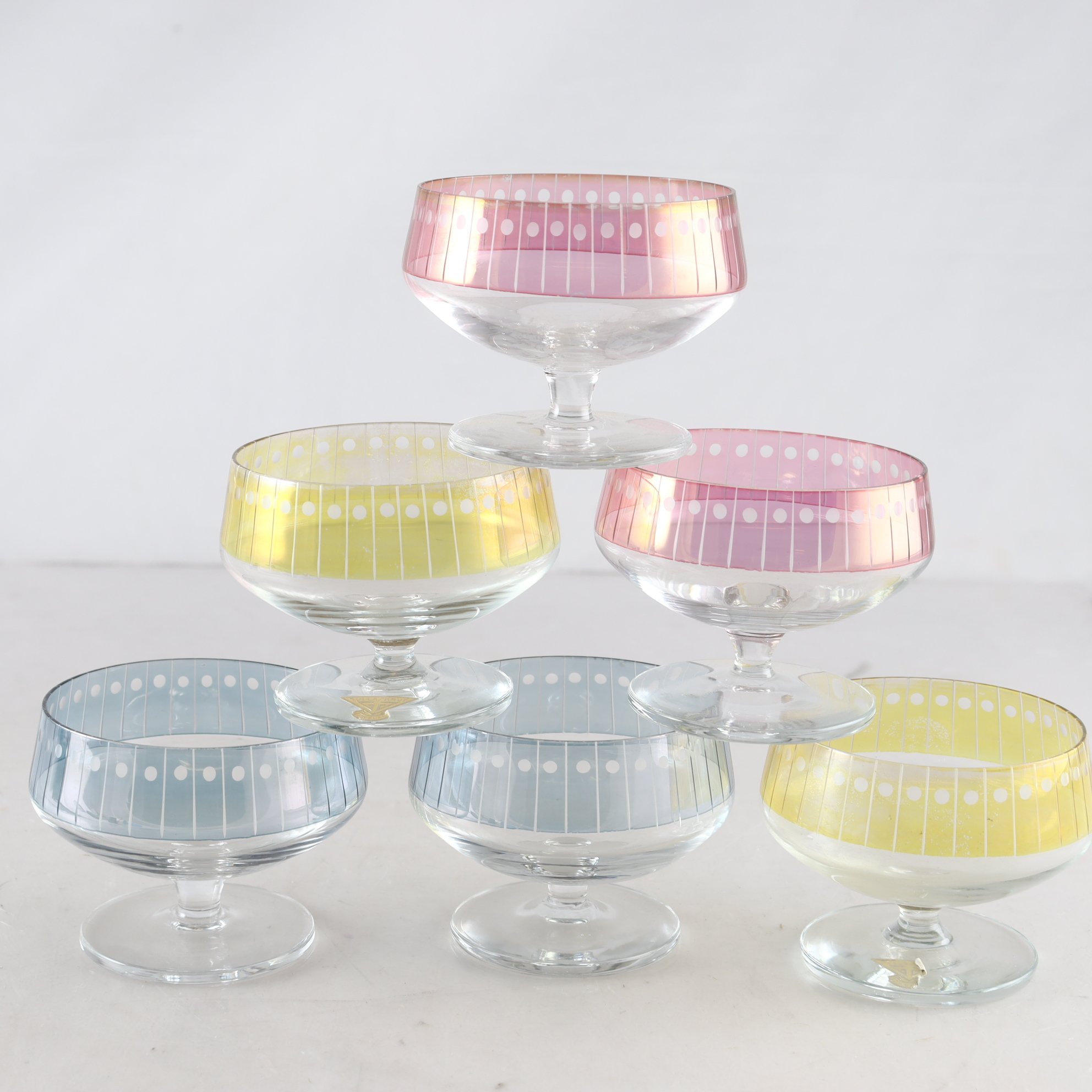 Dessertskålar, Kjell Blomberg, Gullaskruf, 6 st. Samfraktas ej.