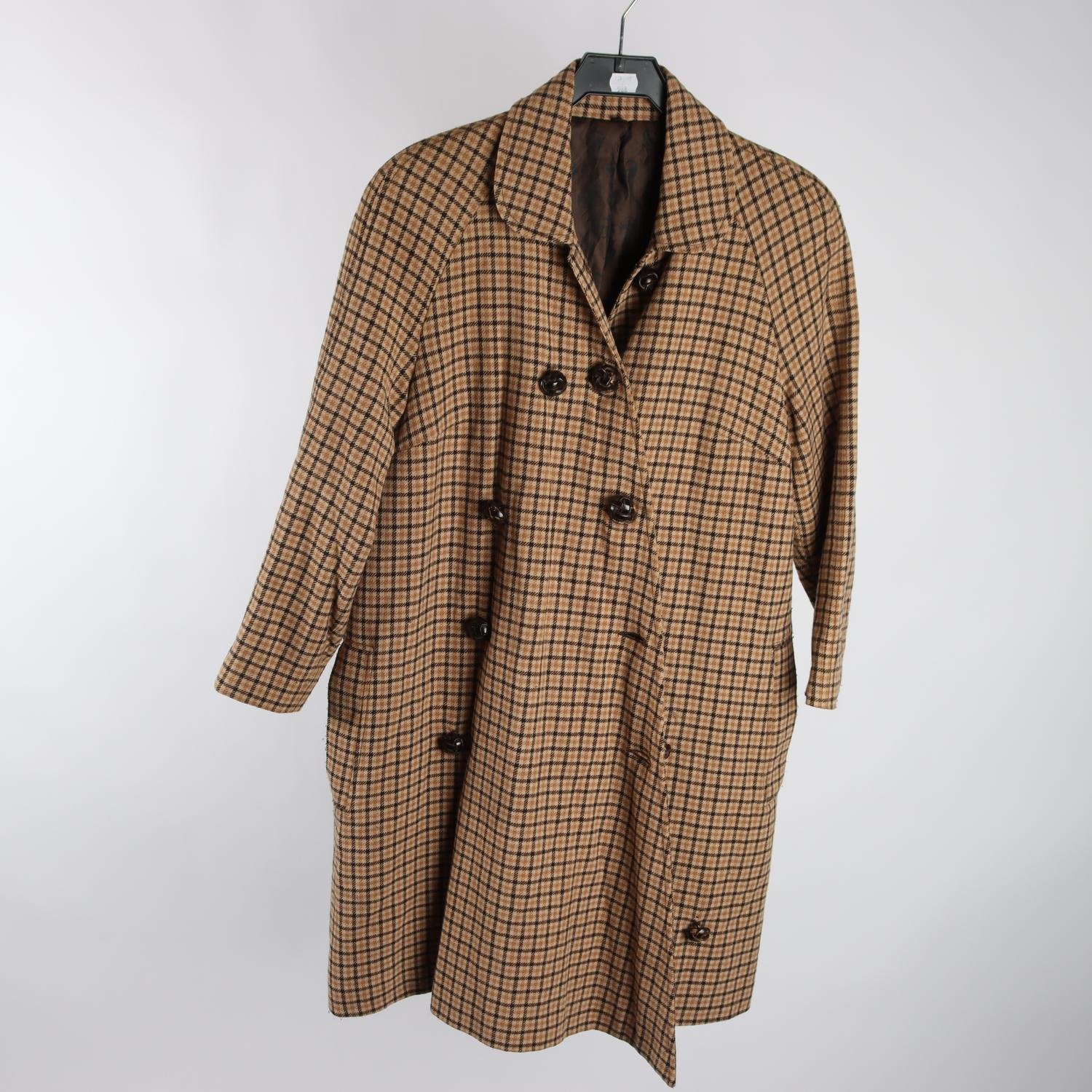 Kappa, Jenny Hellström, rutig, brun, ull, stl. M.