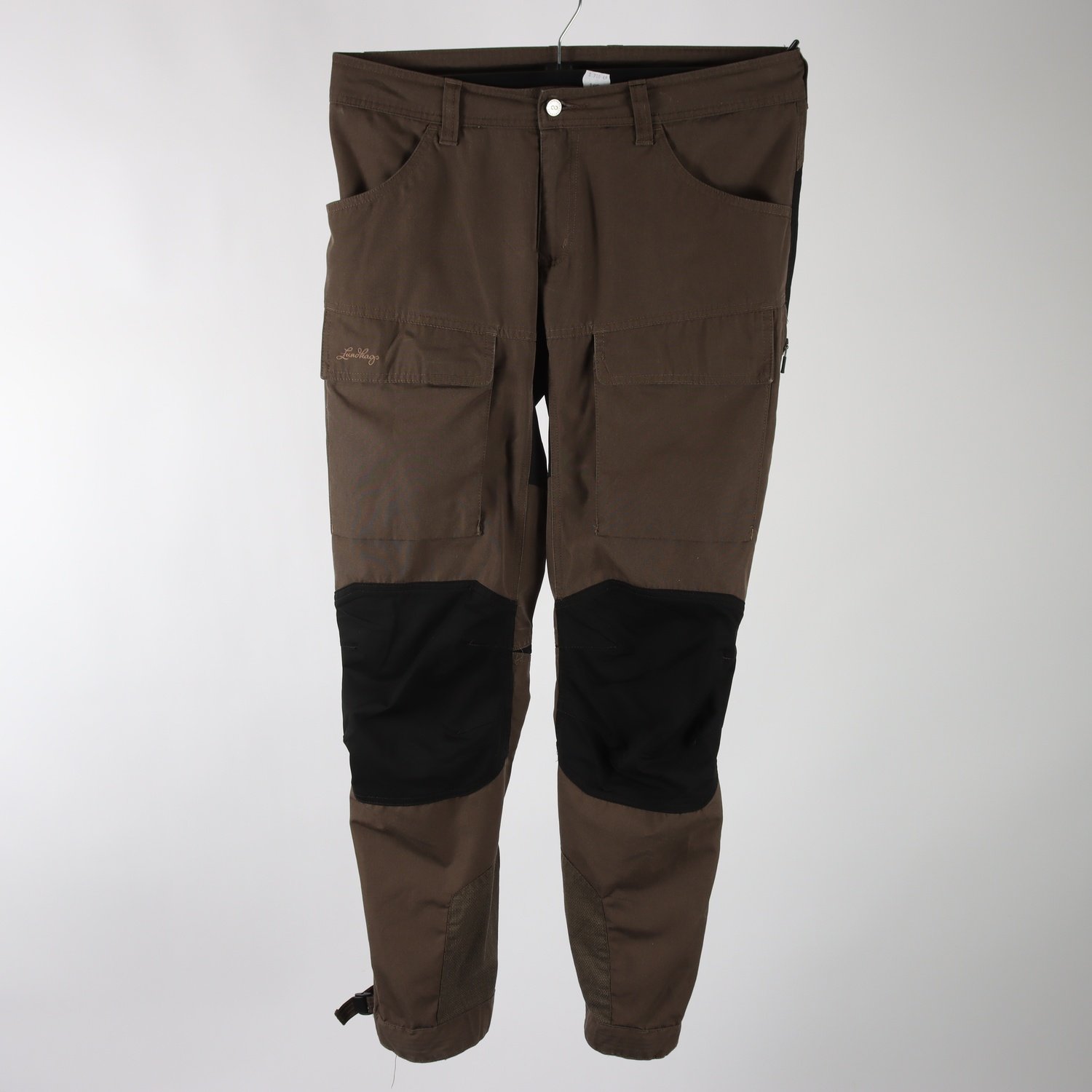 Fritidsbyxor, Lundhags, khaki, svart, stl. 40