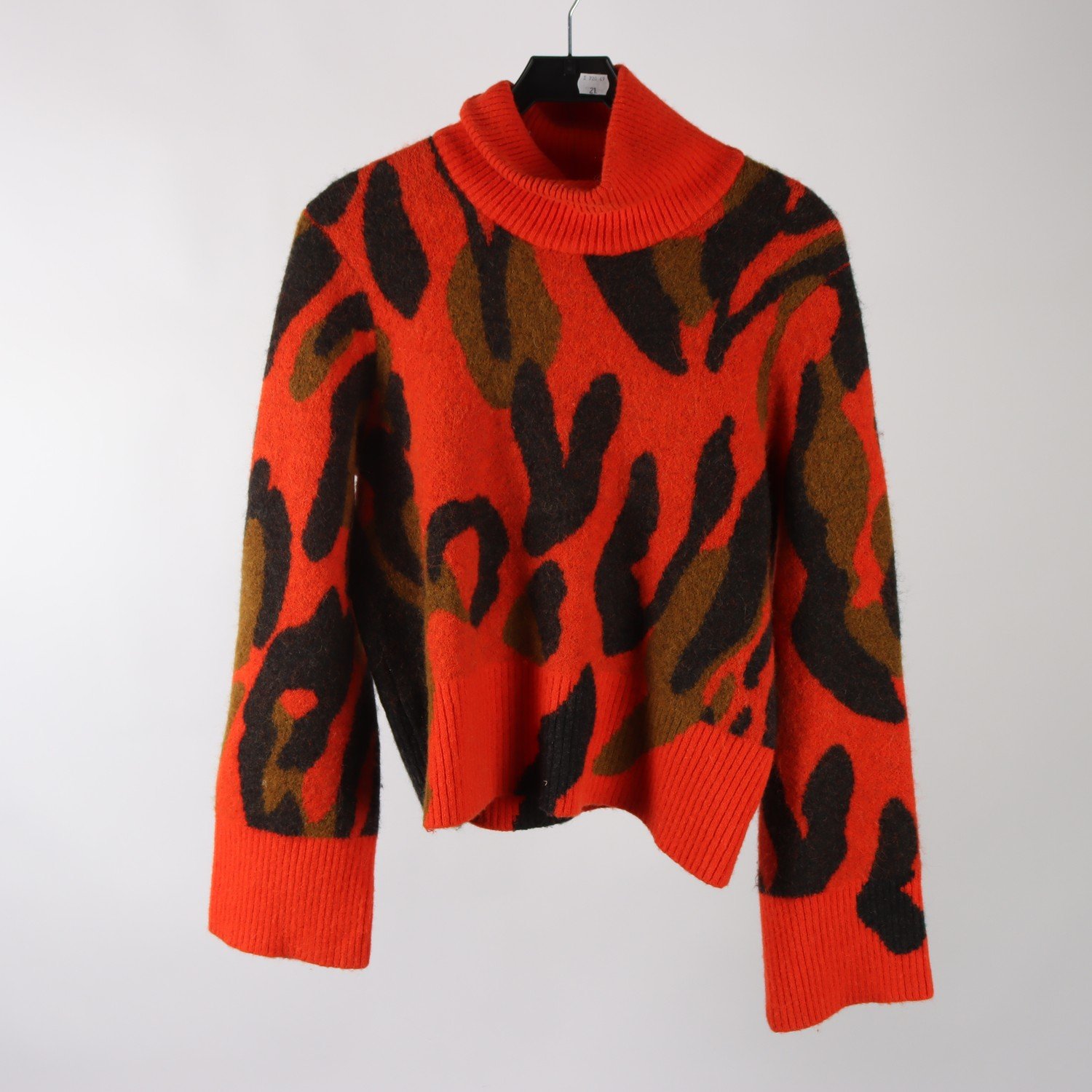 Tröja, Arket, orange, brun, mönstrad, stl. S