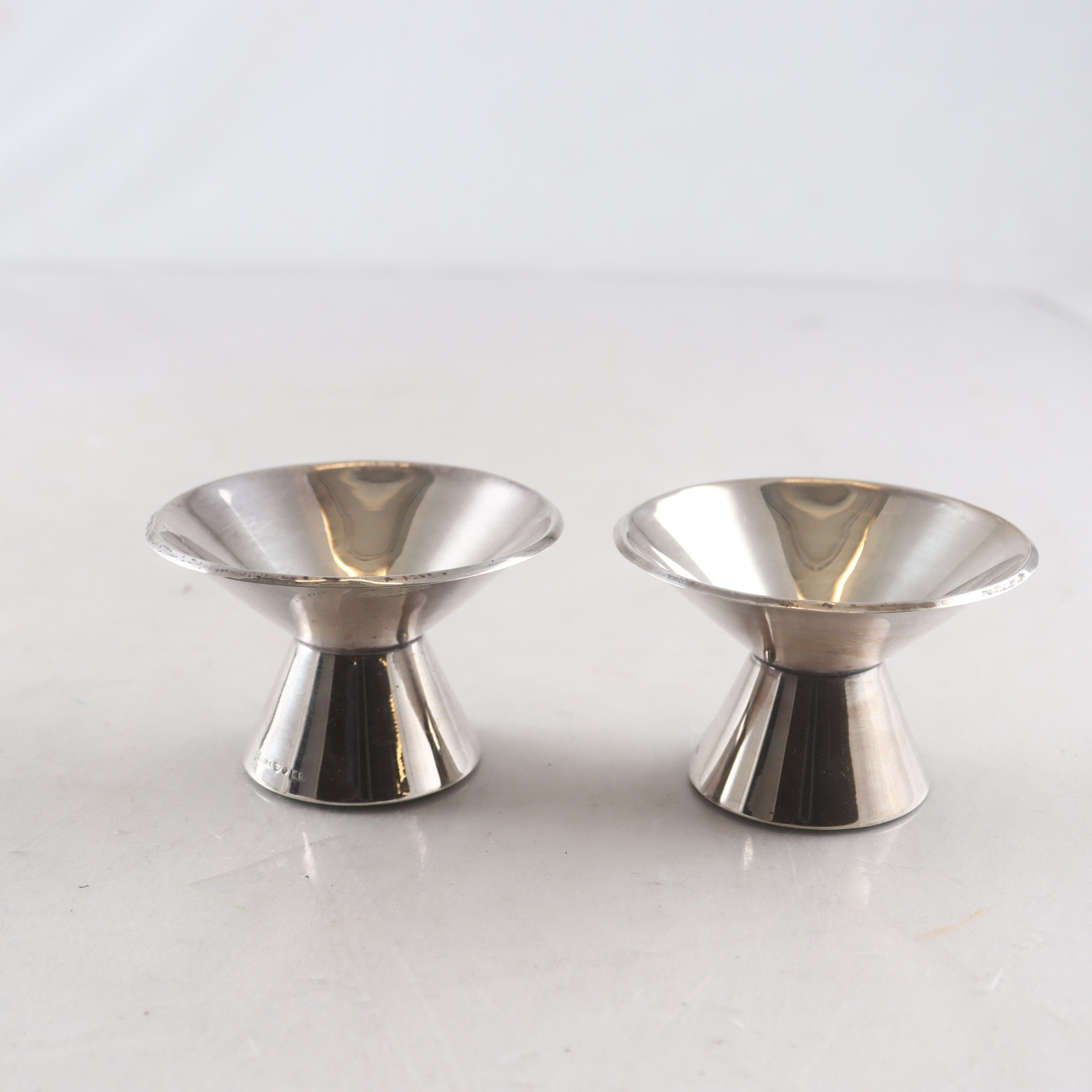 Paret ljusstakar, silver, GAB, Stockholm, 1960