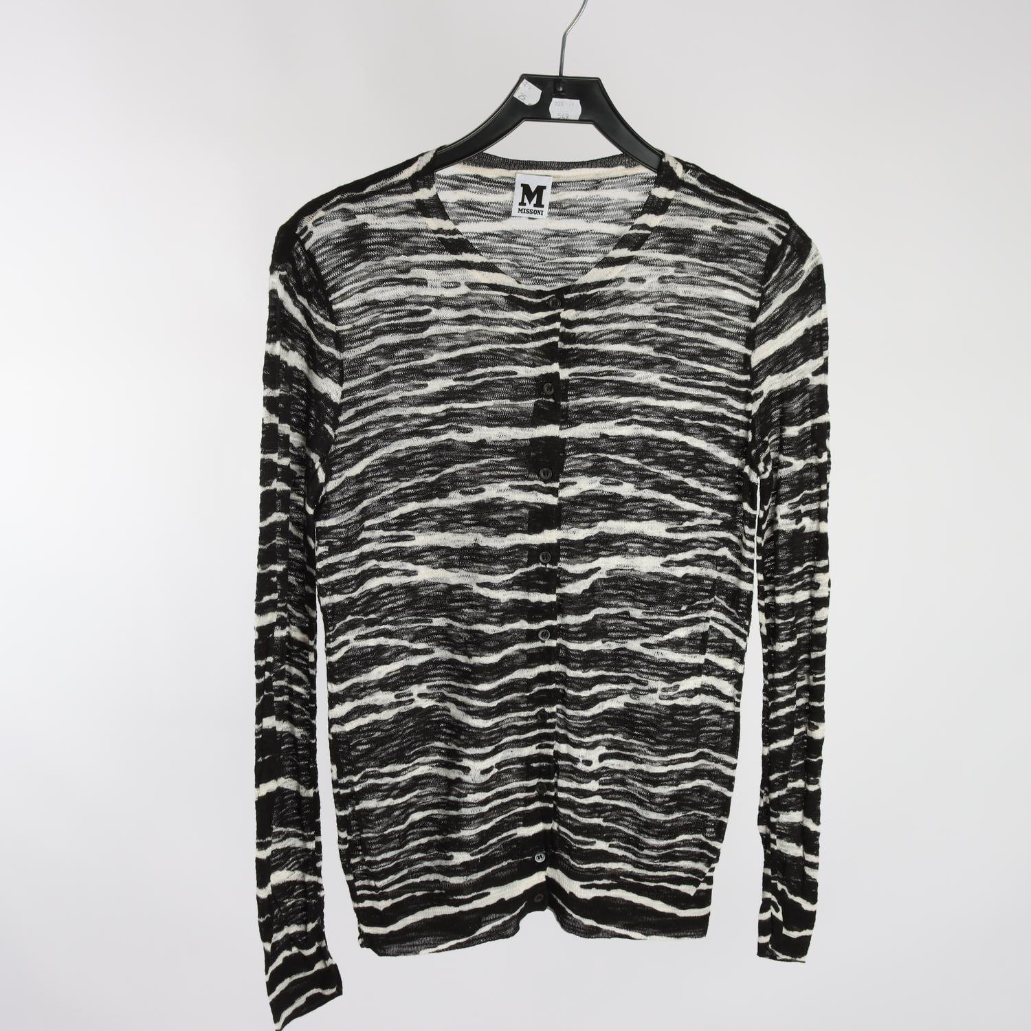 Kofta, Missoni, vit, svart, stl. 42.