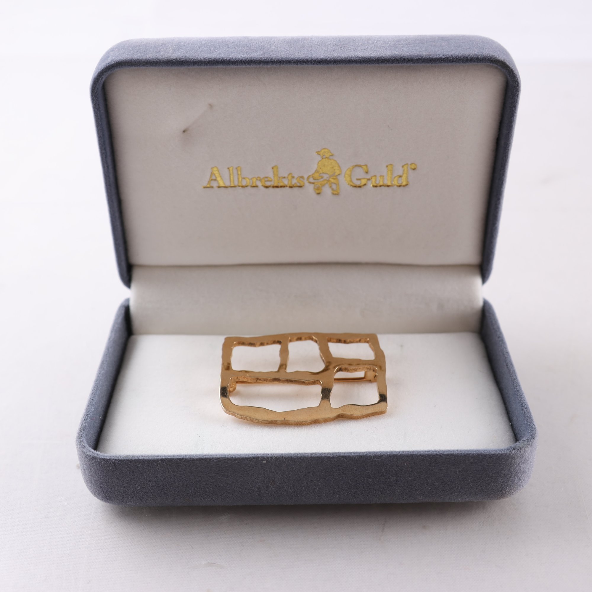 Brosch, guld 14k, Sven Haugaard, Danmark, vikt: 9.9g