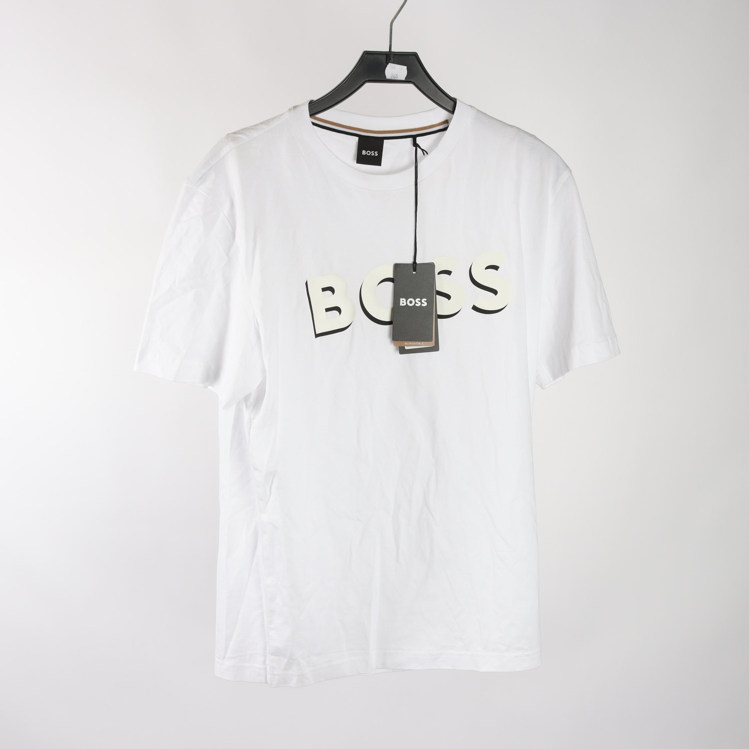 T-shirt, Boss, vit, stl. L.