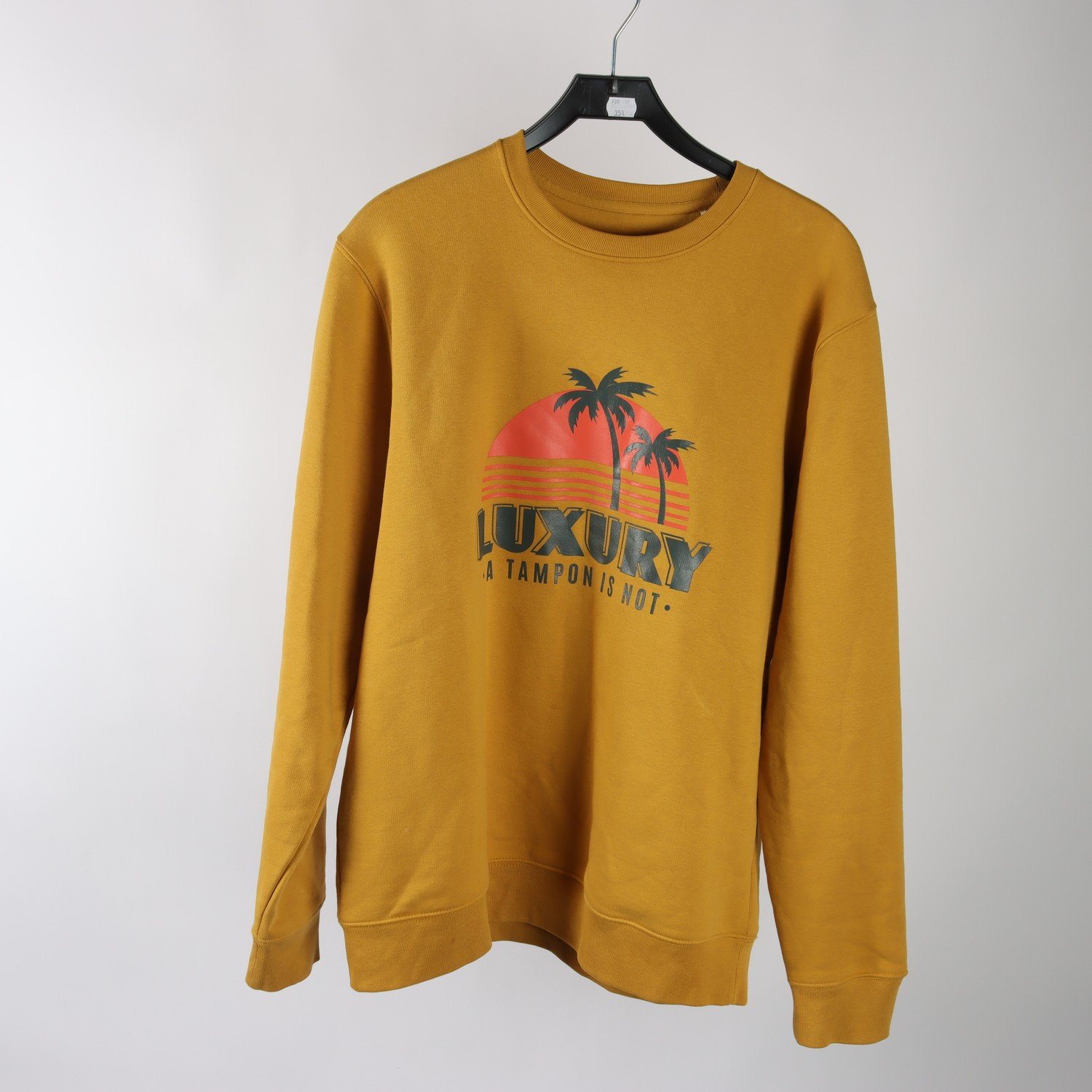 Sweatshirt, Okänd, senapsgul, stl. XL.