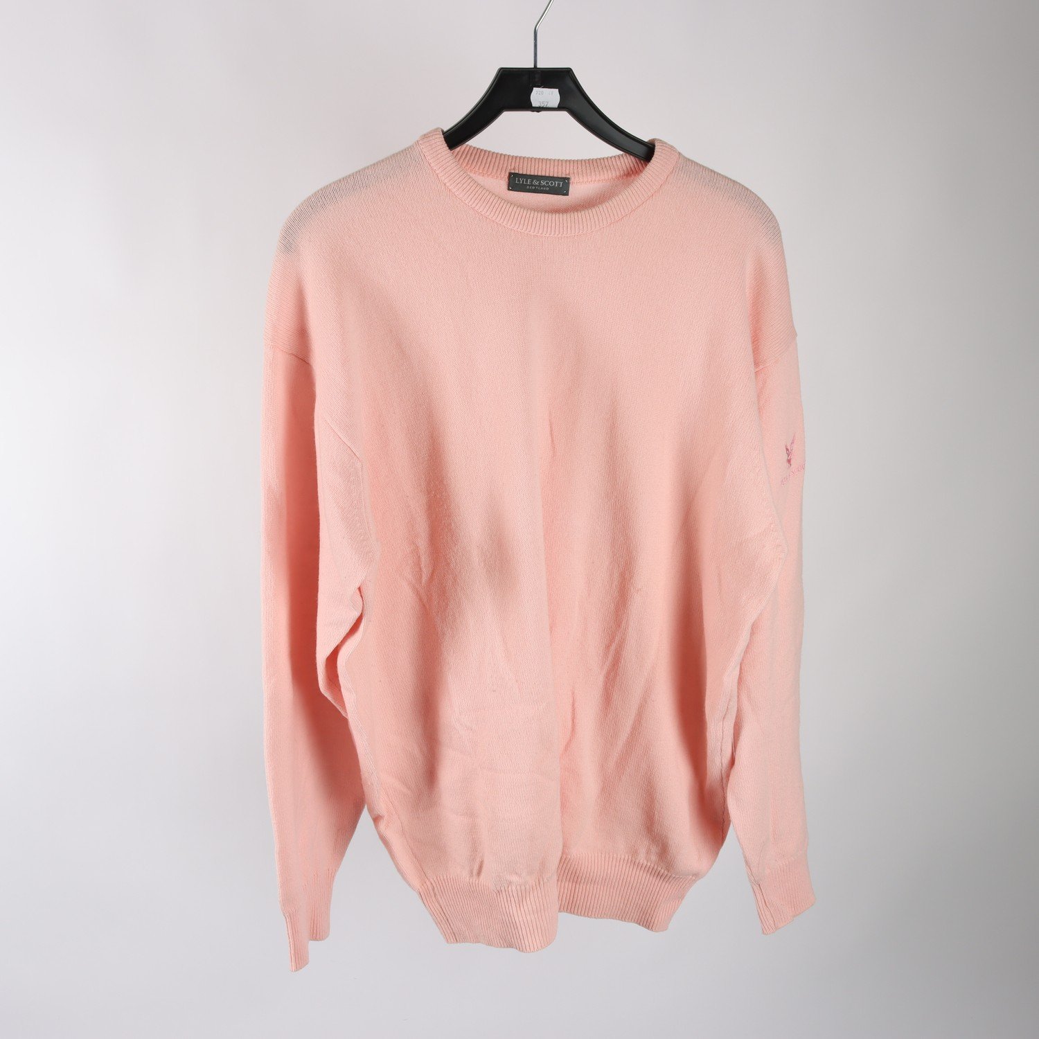 Tröja, Lyle & Scott, rosa, 100% ull, stl. XL.