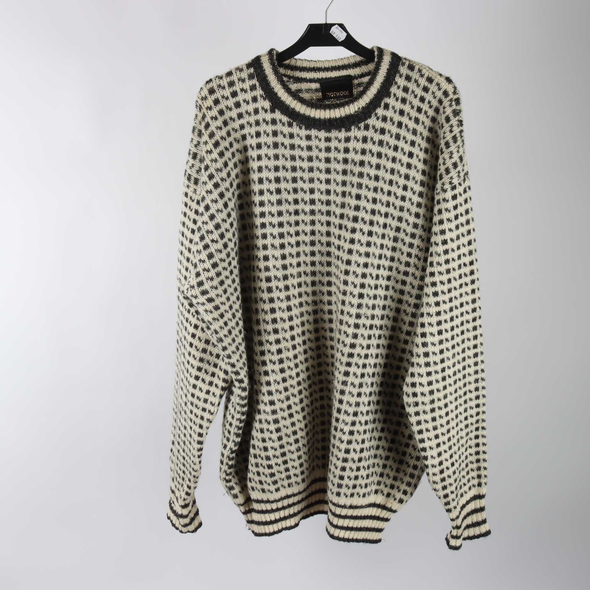 Stickad fiskartröja, Norwool, 100% ull, stl. XXL