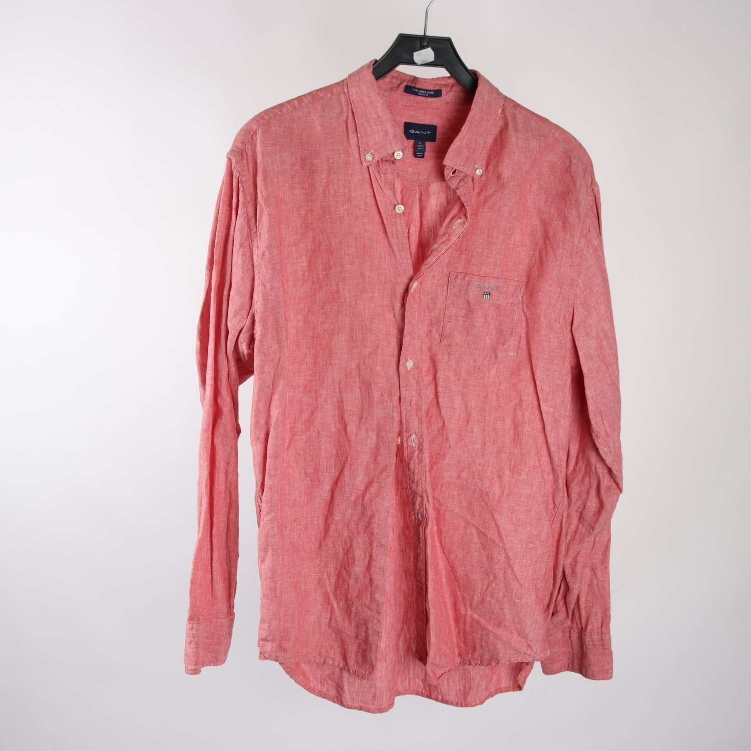 Skjorta, Gant, ljusröd, lin, stl. XL.