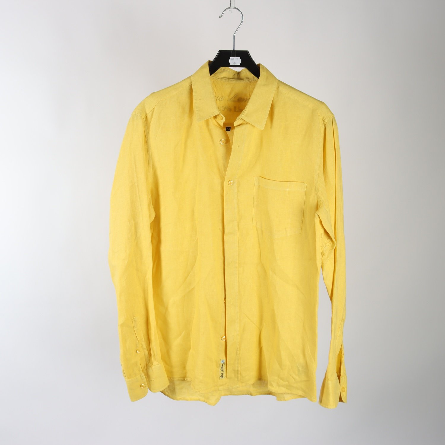 Skjorta, Blue Lemon, gul, lin, stl. M.