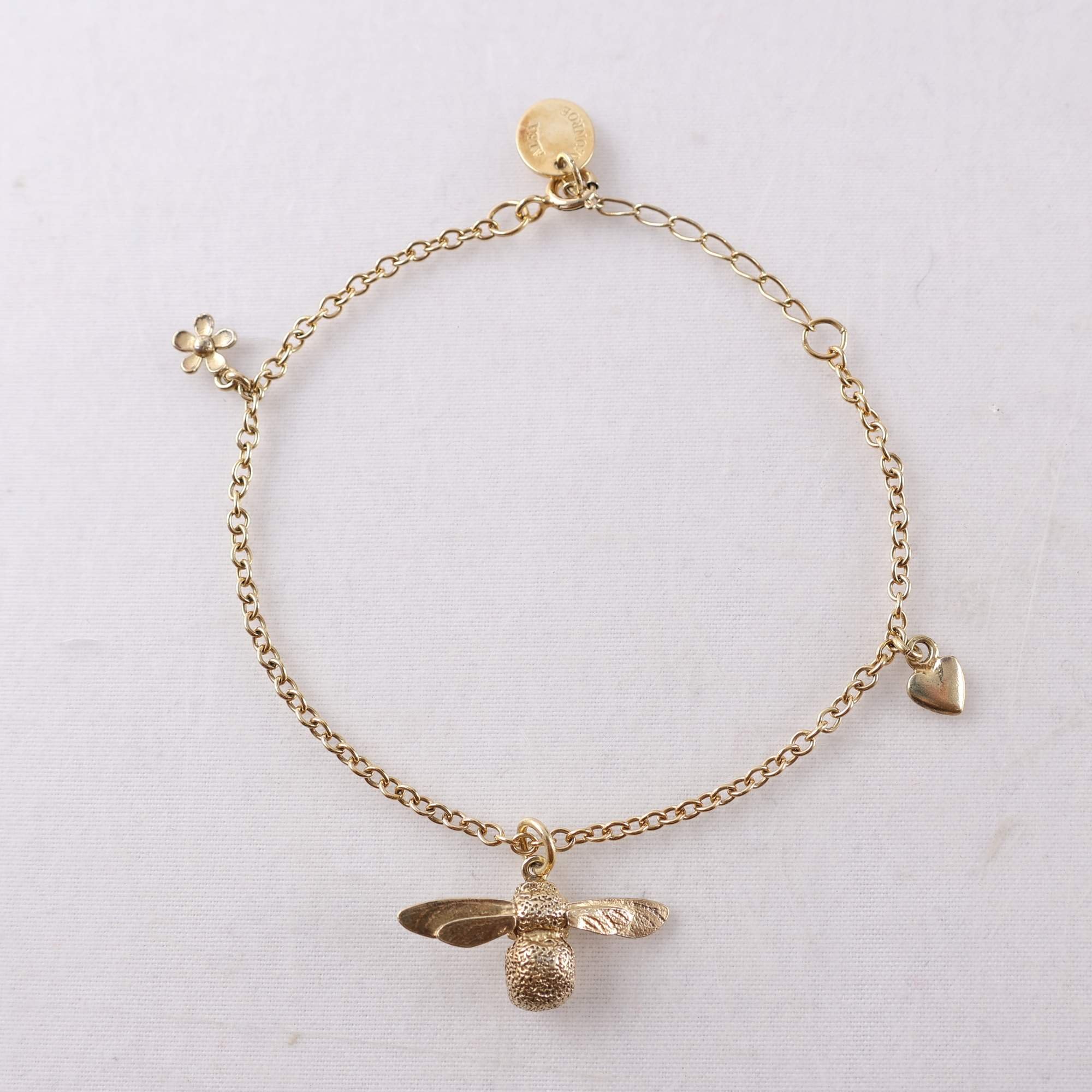 Armband, silver 925, förgyllt, Alex Monroe, Baby Bee, vikt: 4.7g