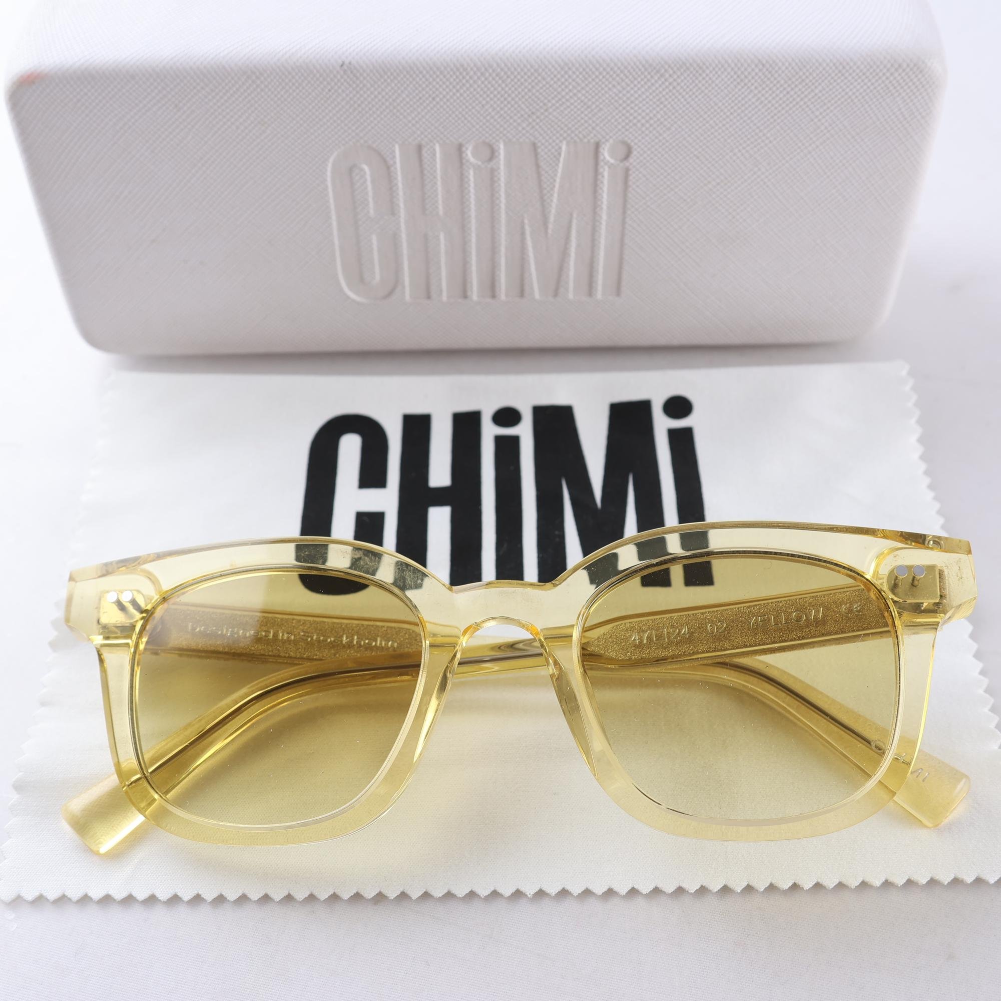 Solglasögon, acetat, Chimi 02 Yellow