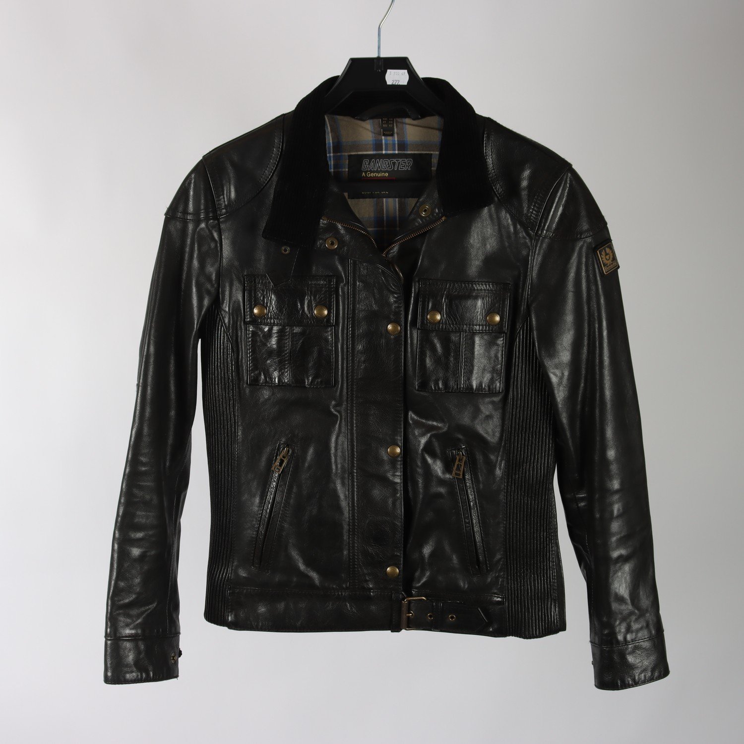 Skinnjacka, Belstaff, svart, stl. M/L