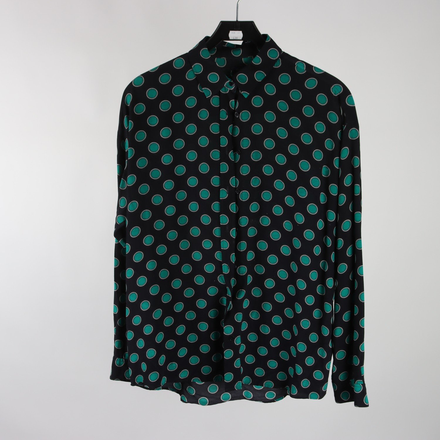 Blus, Gant, svart, turkos, stl. 40.