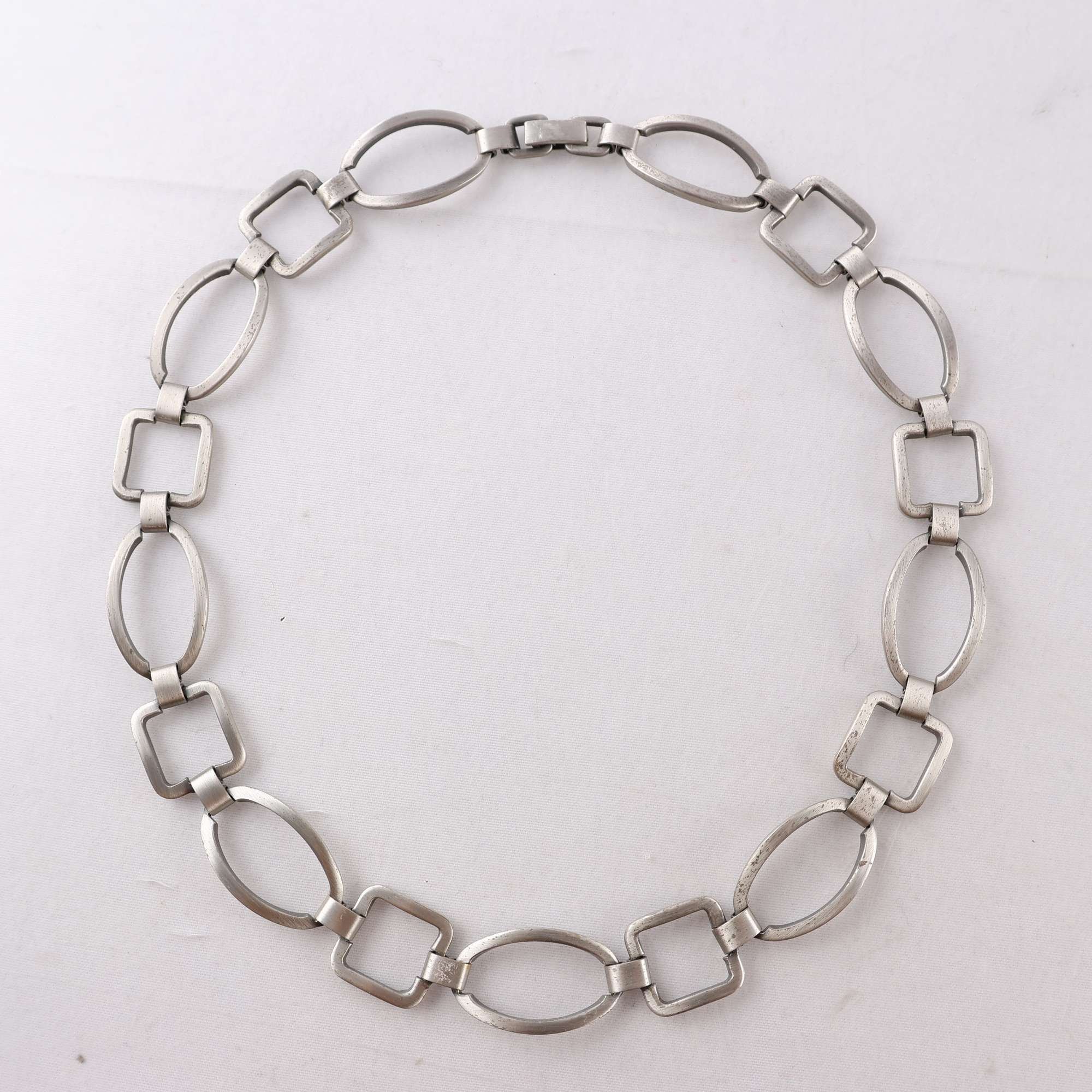 Halsband, silver, stora länkar, vintage, vikt: 33.5g