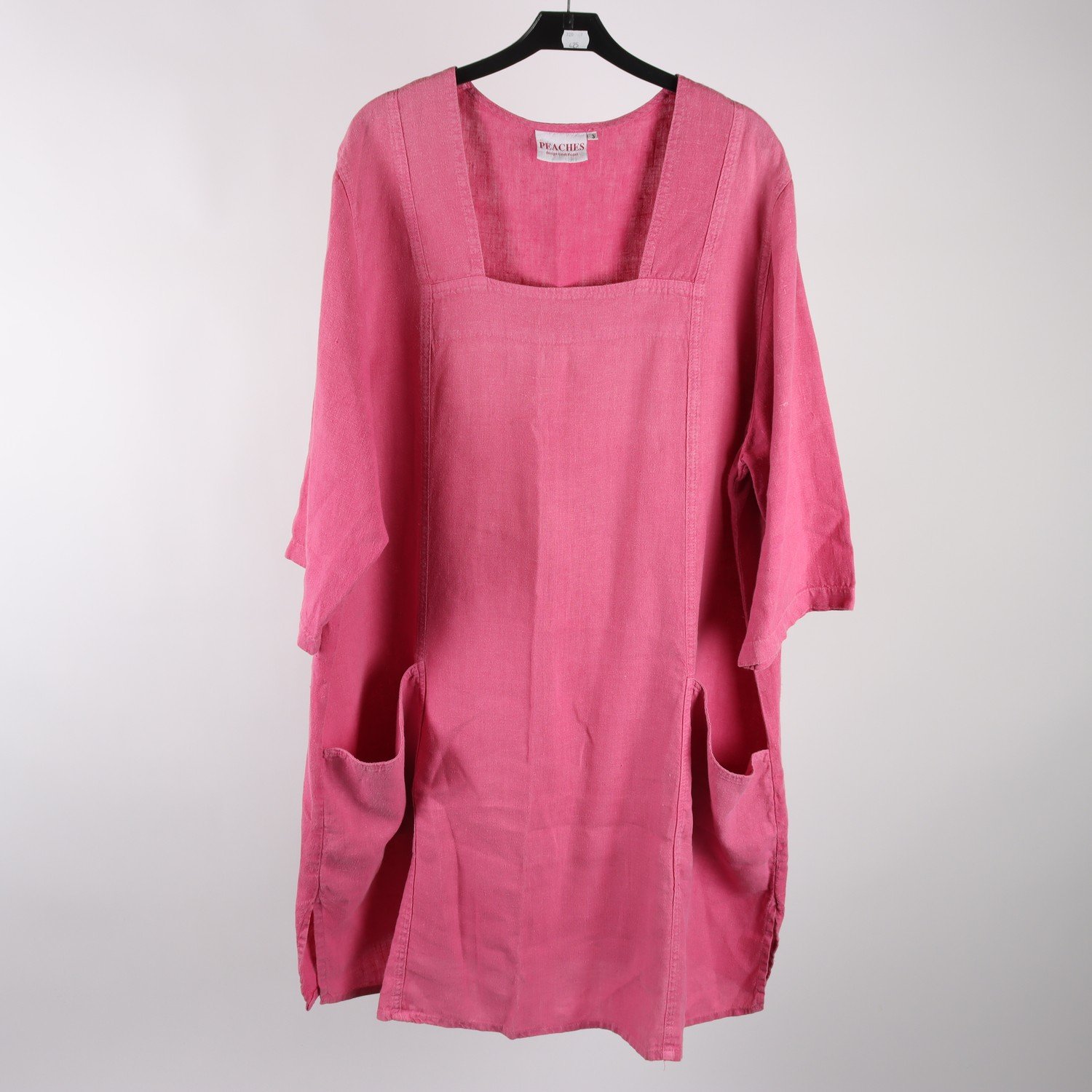 Klänning, Peaches, rosa, lin, stl. ca. L/XL.