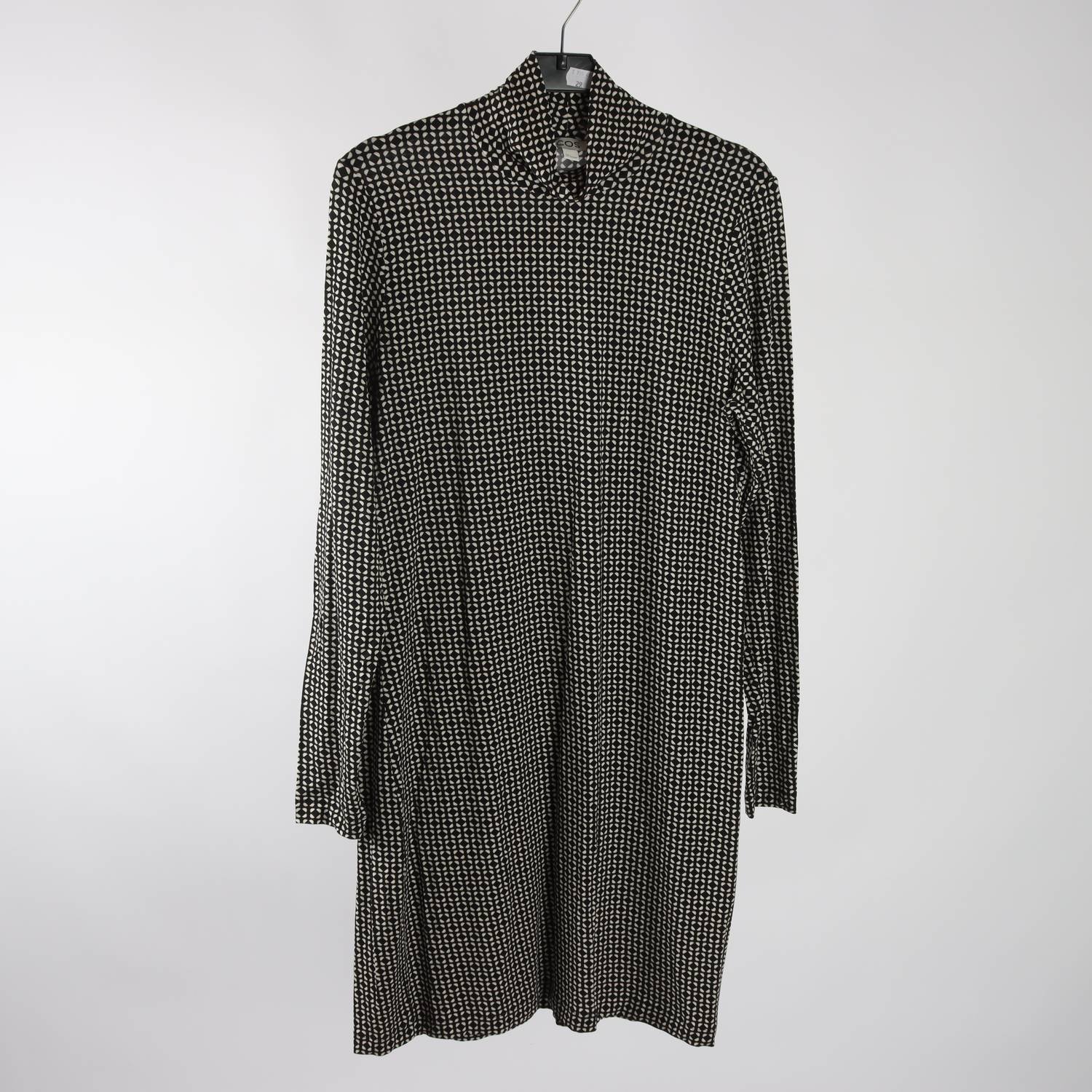 Klänning, COS, svart, vit, mönstrad, stl. L