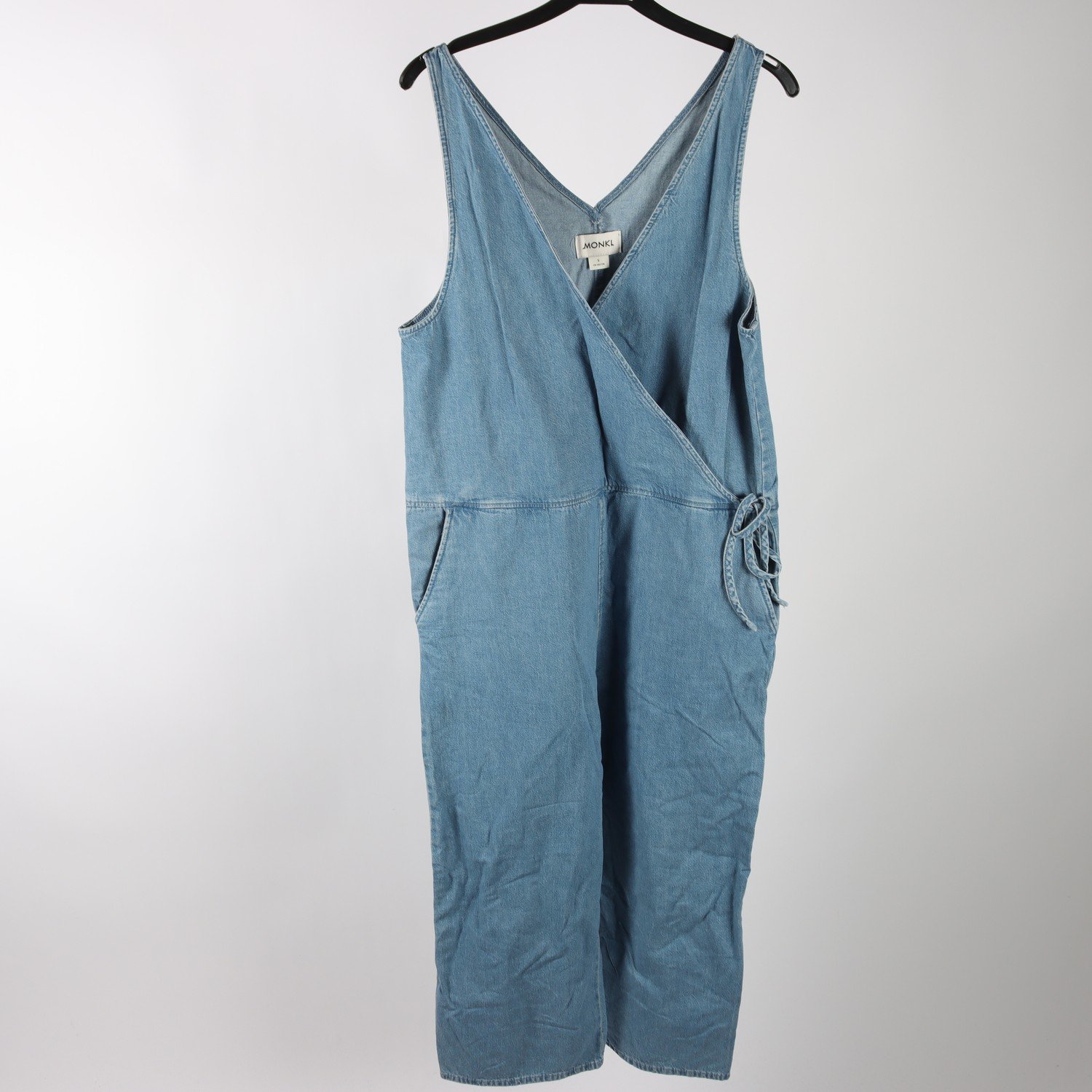 Byxdress, Monki, blå, denim, stl. S