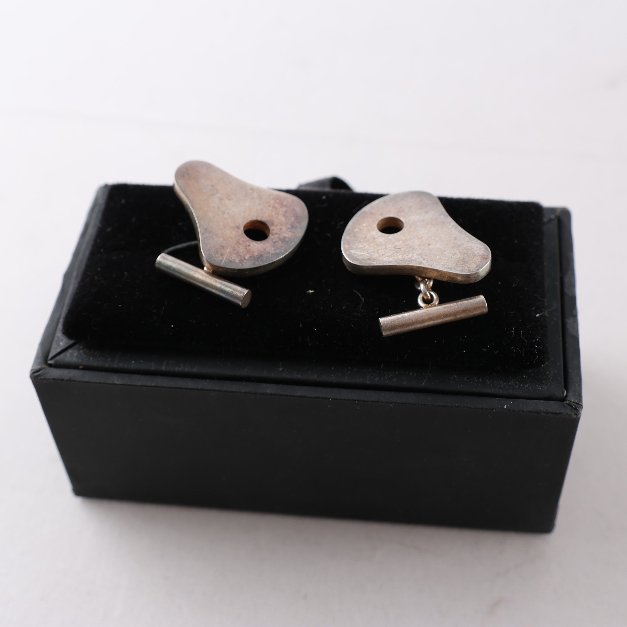 Manschettknappar, silver. Vikt: 16.5g