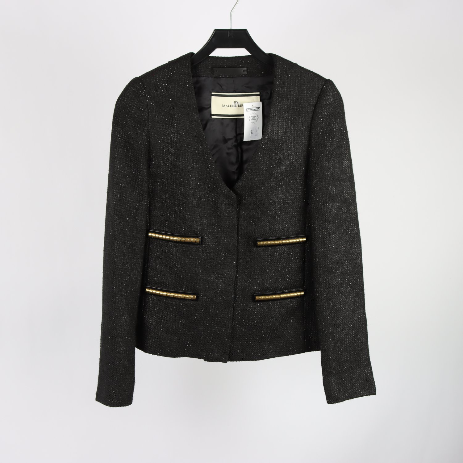 Jacka, By Marlene Birger, svart, glittrig, stl. 36